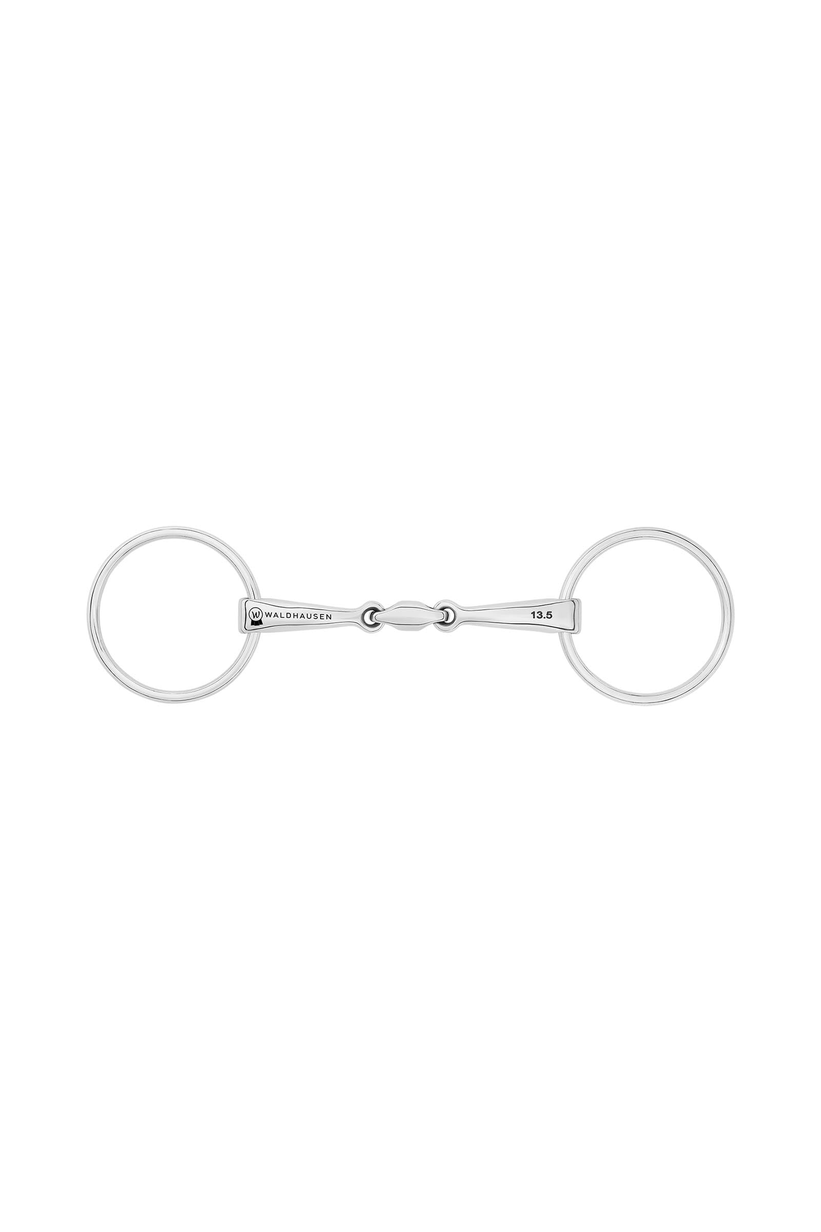 Waldhausen Snaffle Bit Lock Up, Double Jt., Stainless St., 16 mm Horse Bits