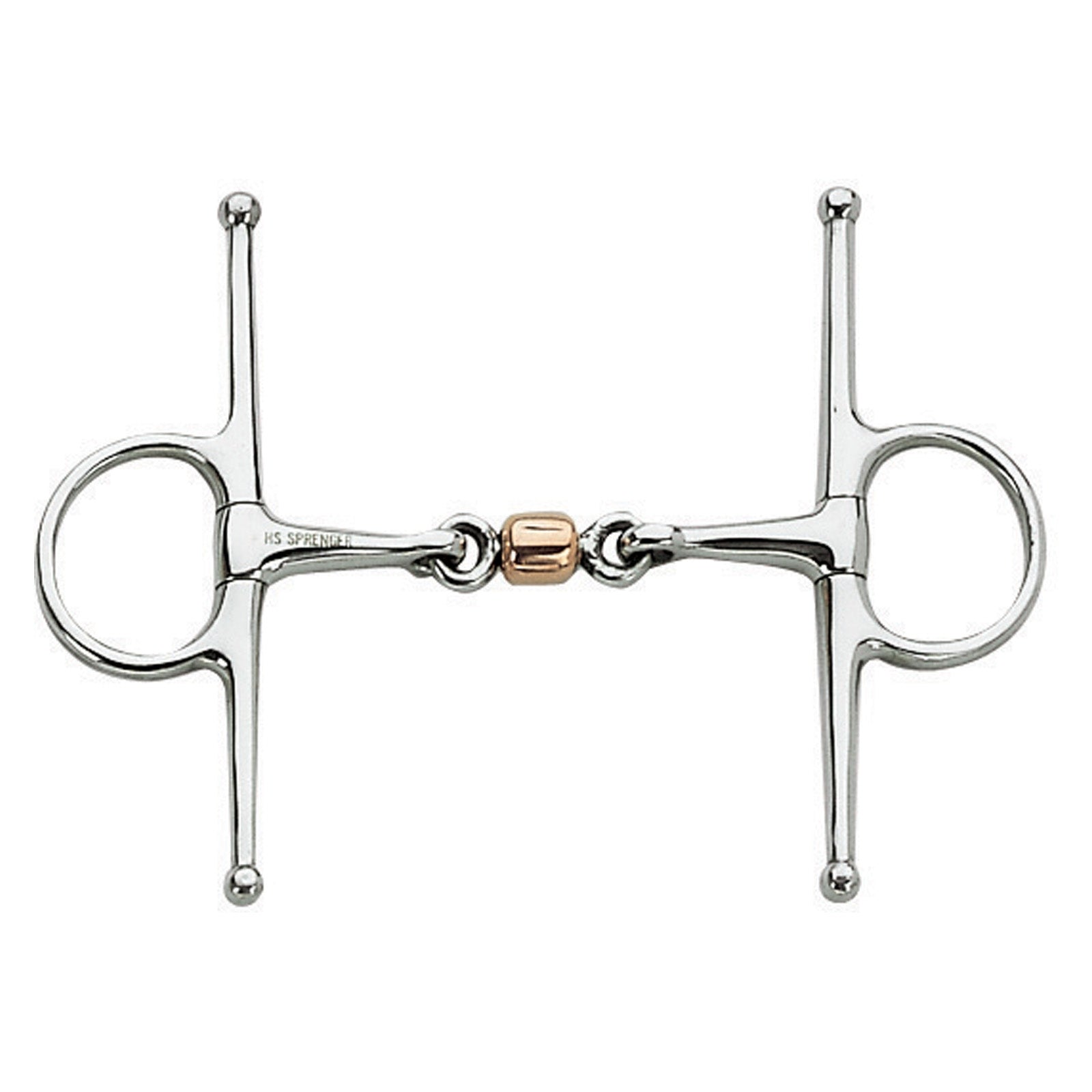 Sprenger full cheek snaffle bit with coated copper roller, stainless steel Horse Bits