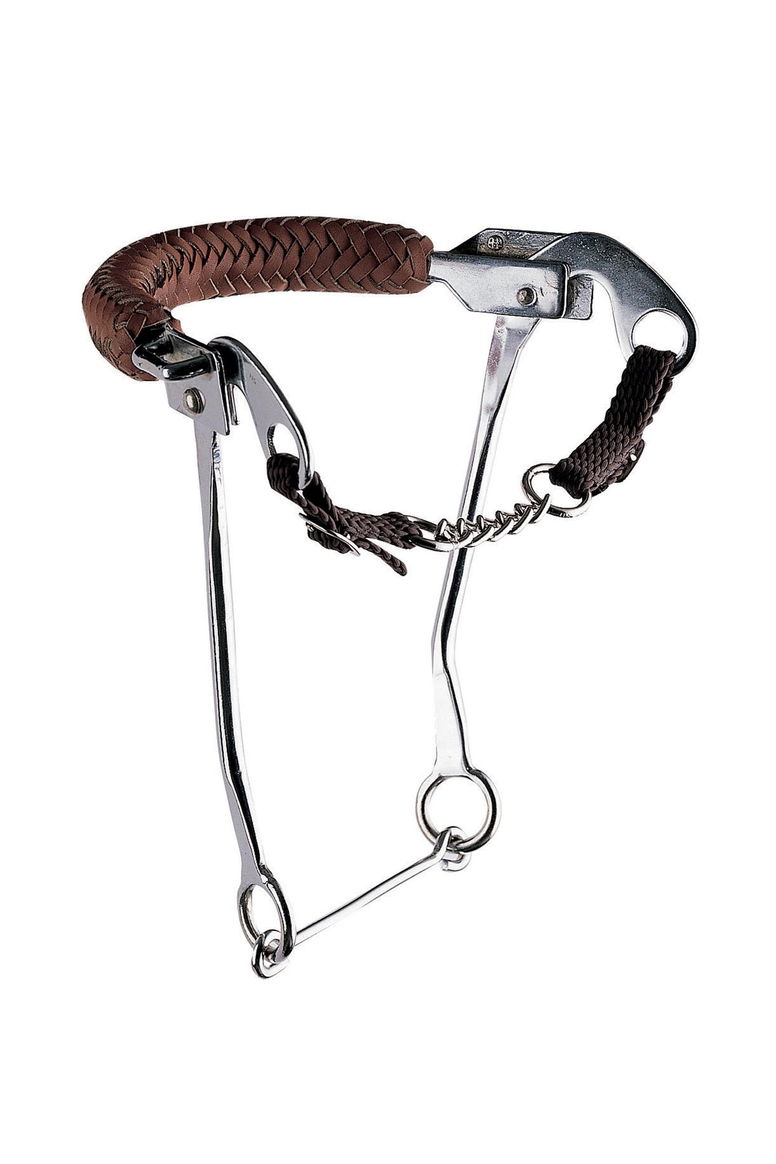 Sprenger hackamore med kedja, rostfritt stål skänklar 35 cm Bett