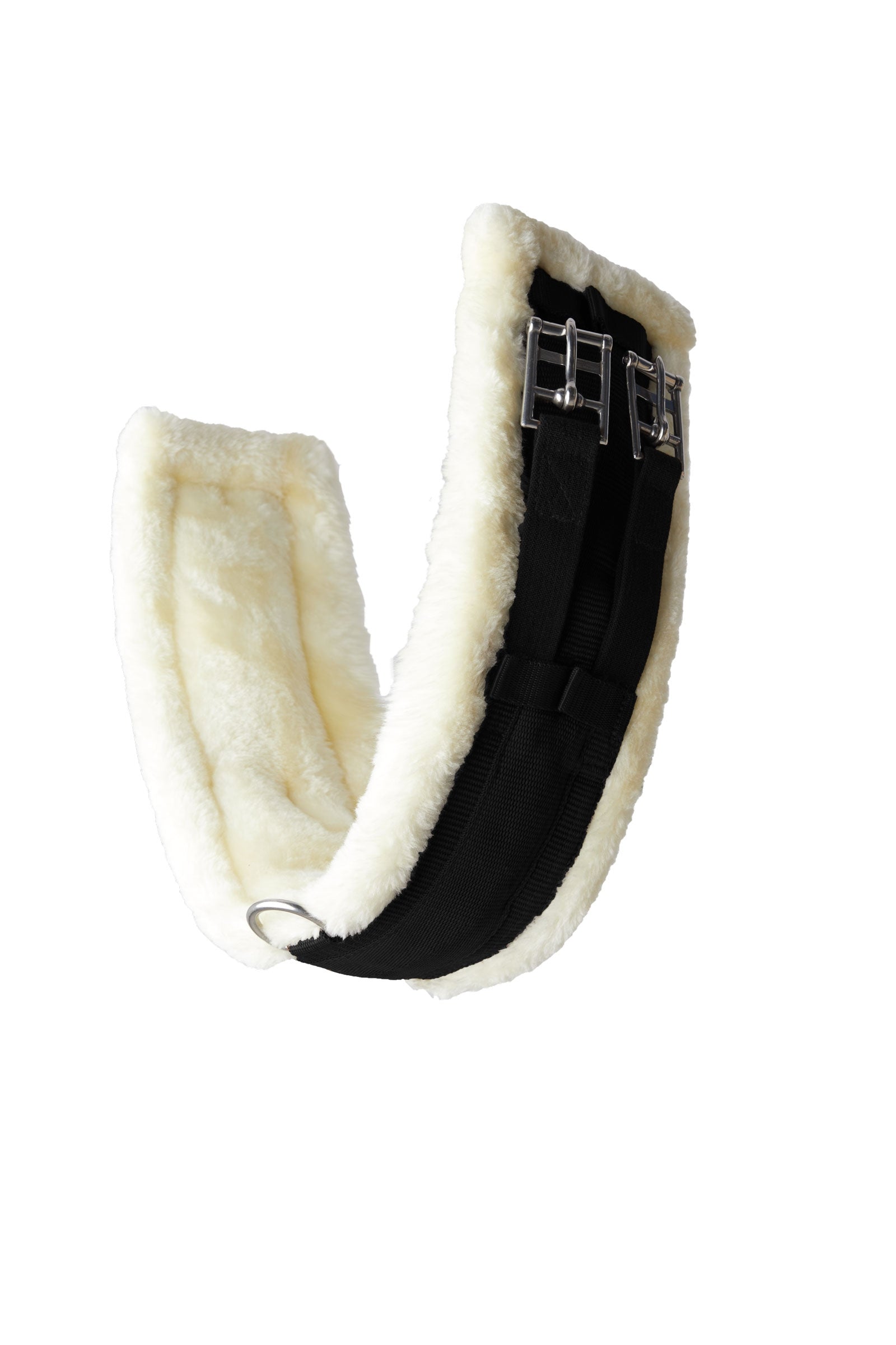 Horze Tartu Neoprene Dressage Girth with Fixed Faux Fur Saddles, Girths & Stirrups