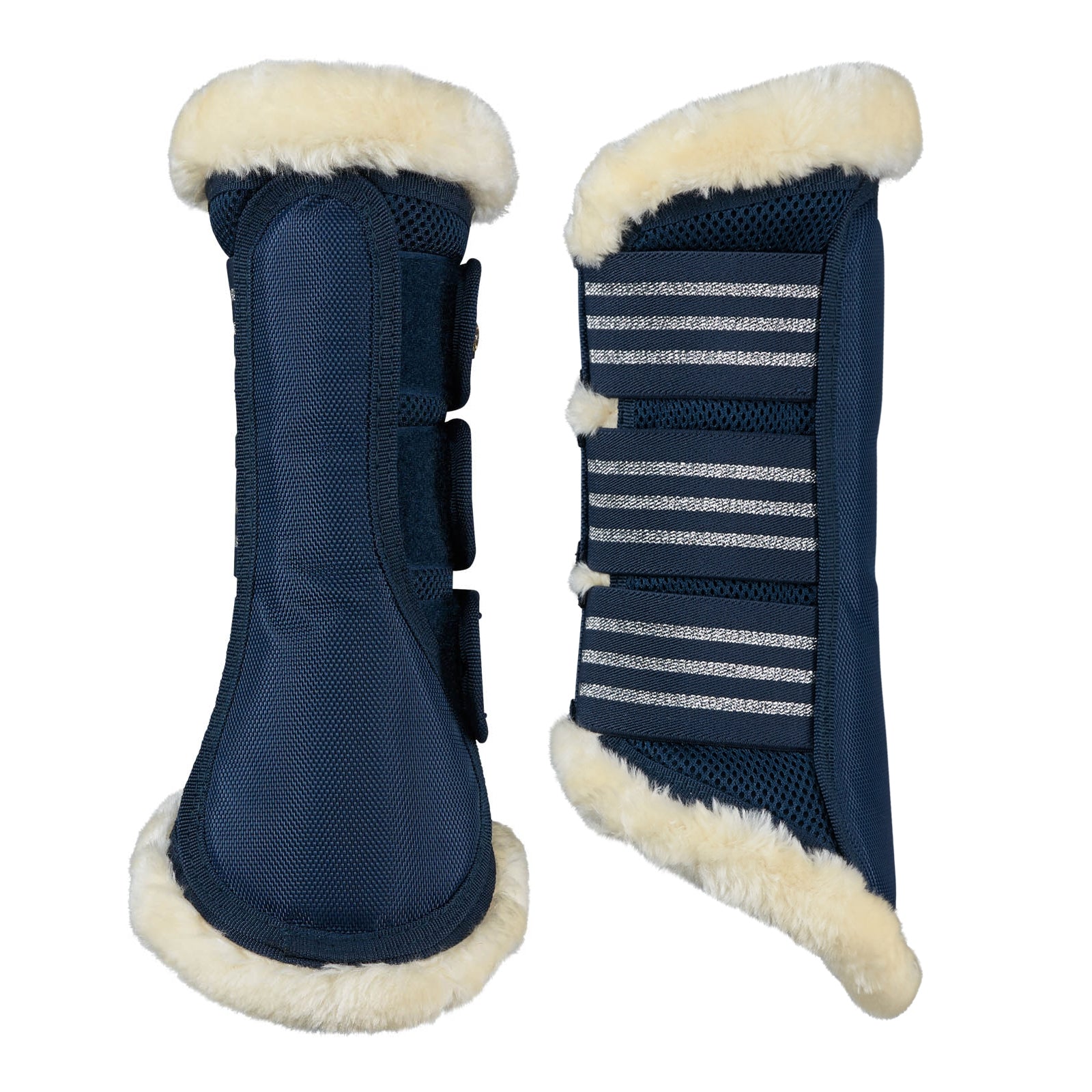 Horze Lincoln Brushing Boots with Fur Leg Protection & Hoof Protection for Horses