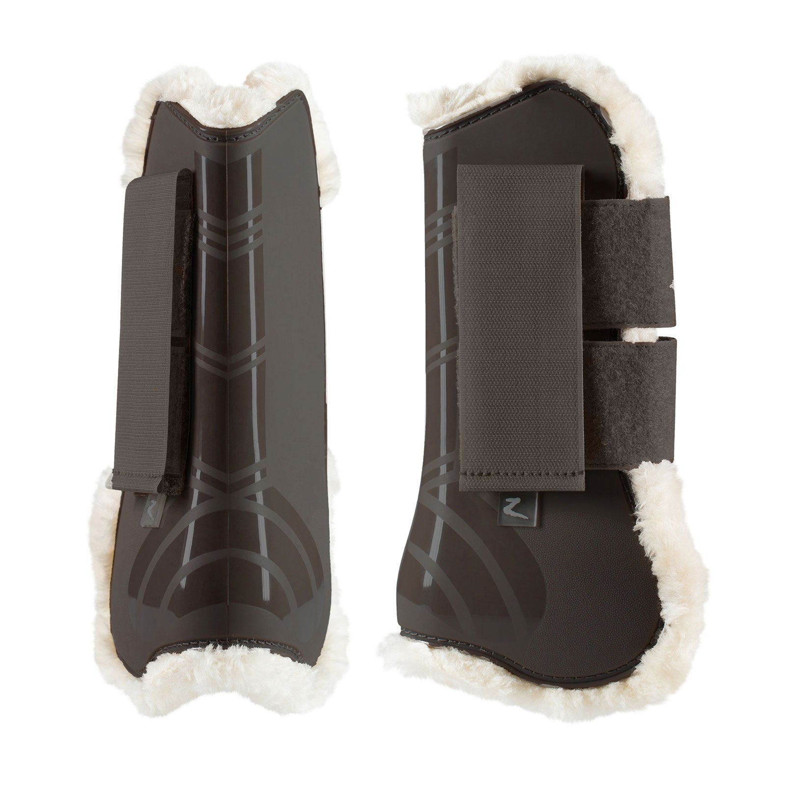 Horze Caliber Tendon Boots with Faux Fur Lining Leg Protection & Hoof Protection for Horses