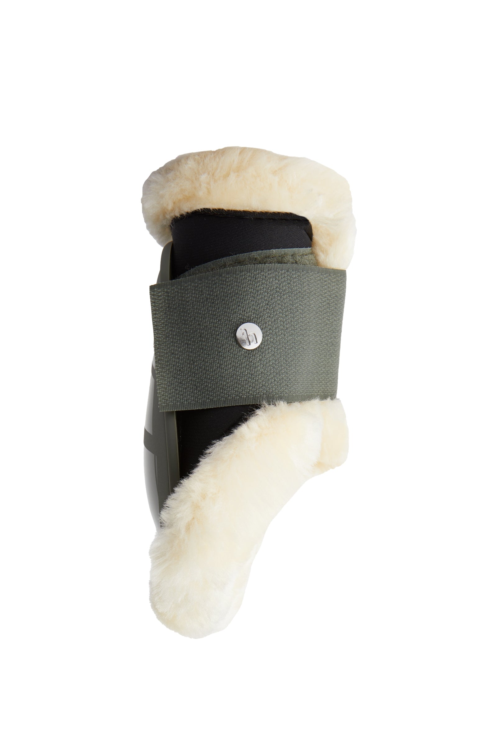 Horze Caliber Fetlock Boots with Faux Fur Lining Leg Protection & Hoof Protection for Horses