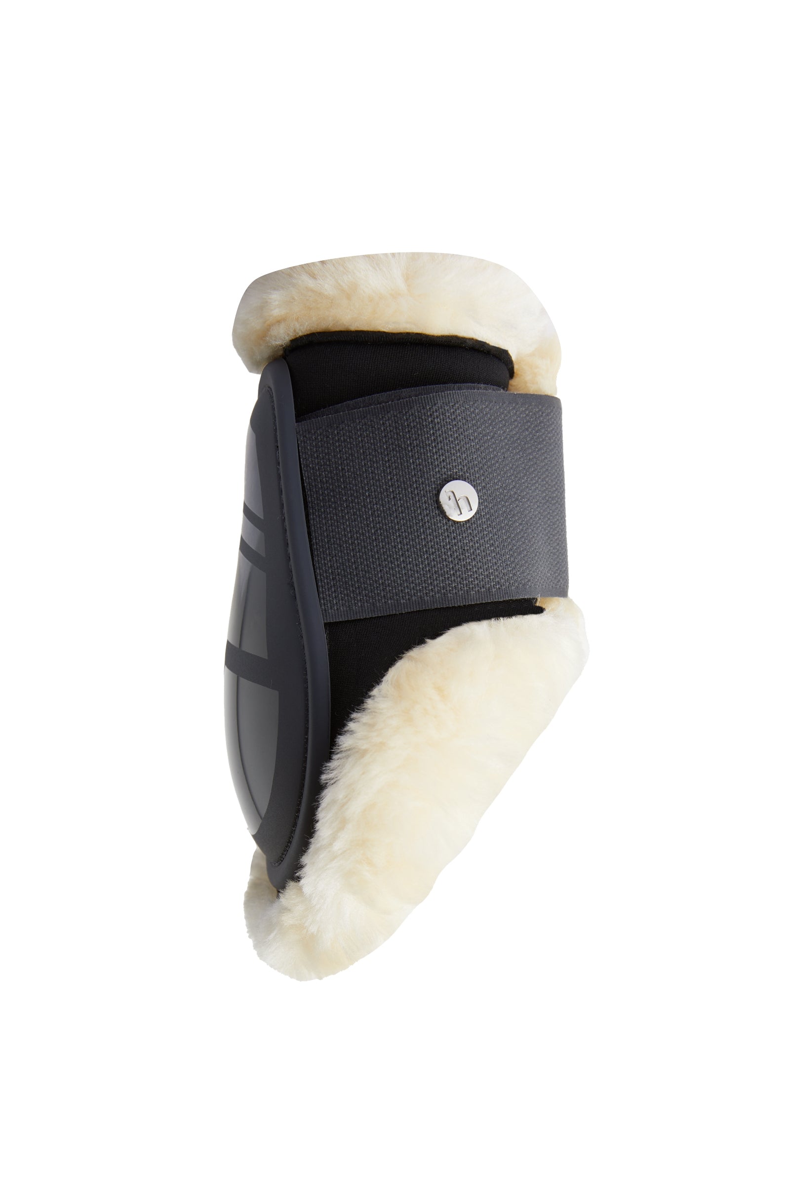 Horze Caliber Fetlock Boots with Faux Fur Lining Leg Protection & Hoof Protection for Horses