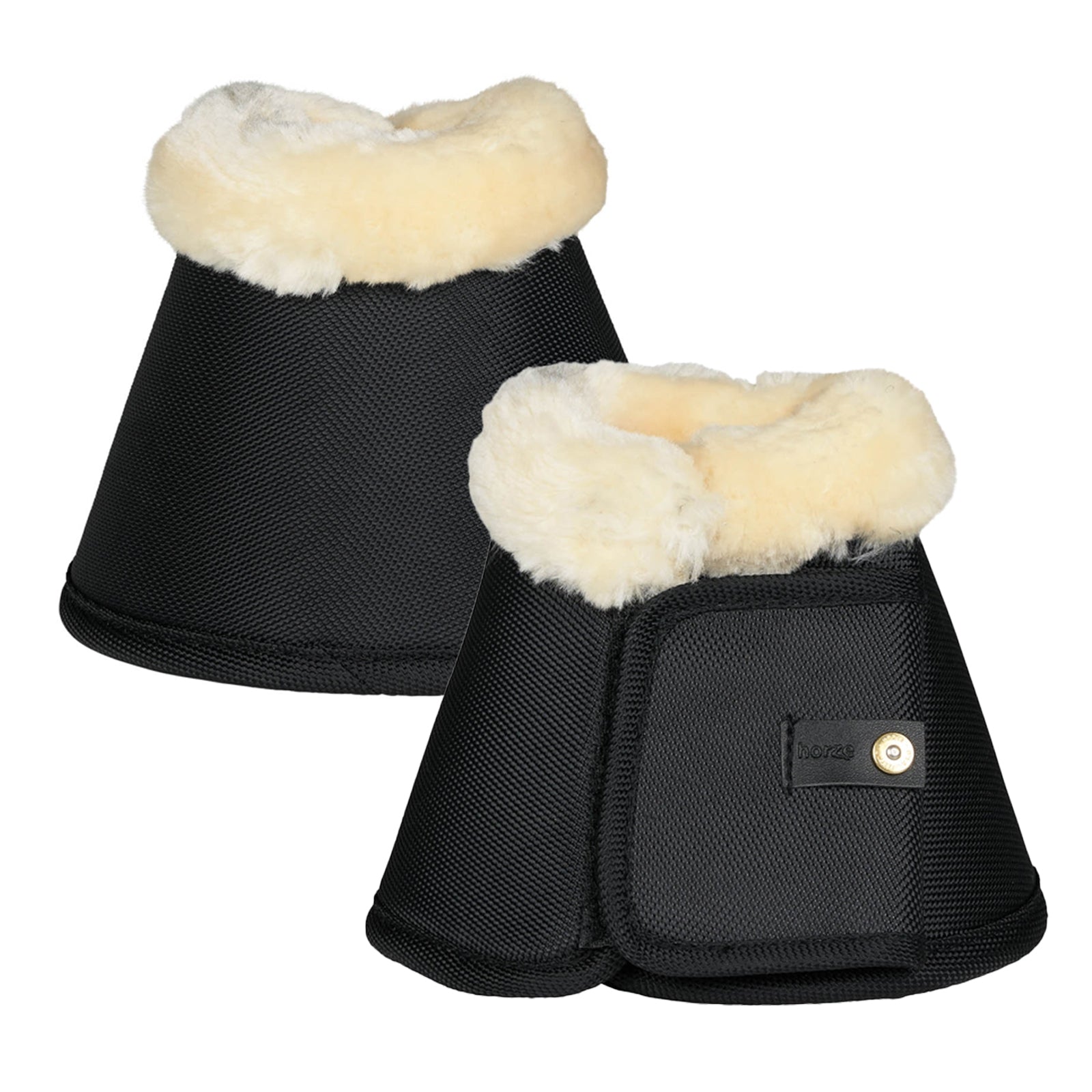 Horze Lincoln Bellboots with Fur Leg Protection & Hoof Protection for Horses