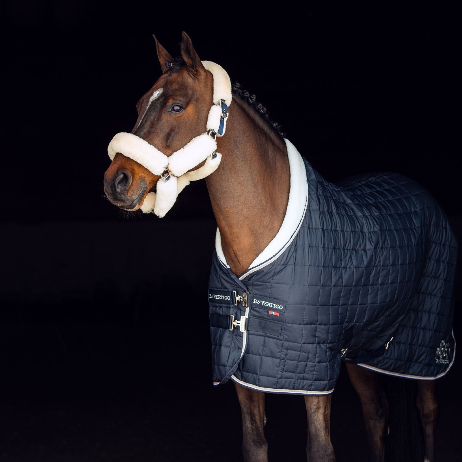 B Vertigo Alaska Halter with Faux Fur Halters & Leads