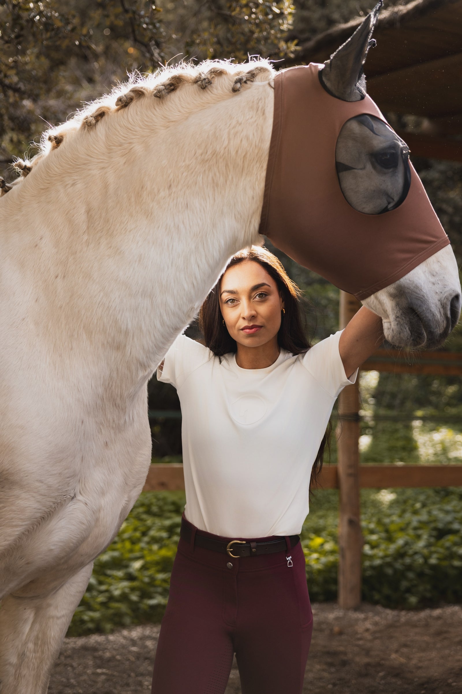 Horze Elastic Pull-On Fly Mask Antifly Protection for Horses