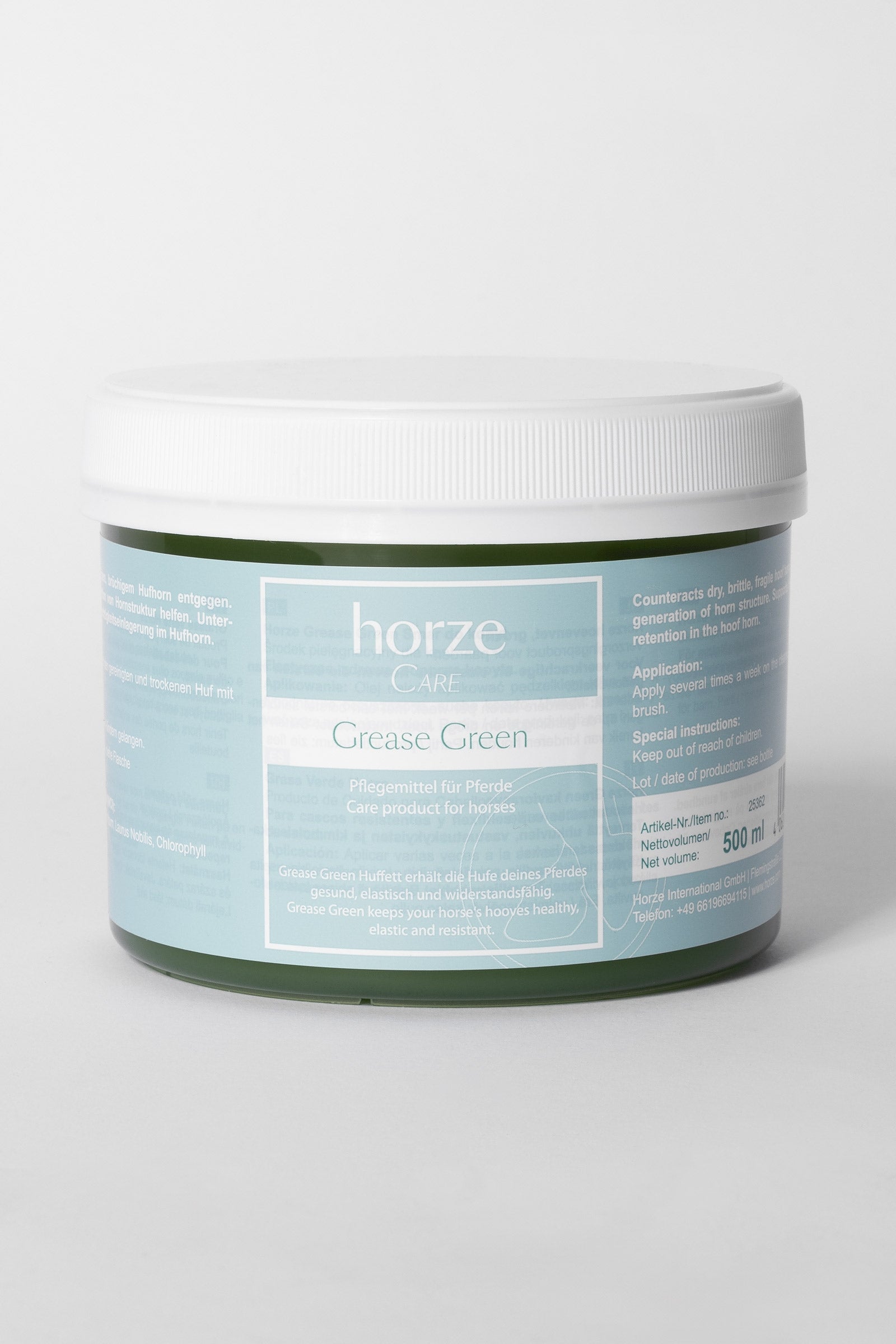 Horze Grease Green, 500ml Hälsovård