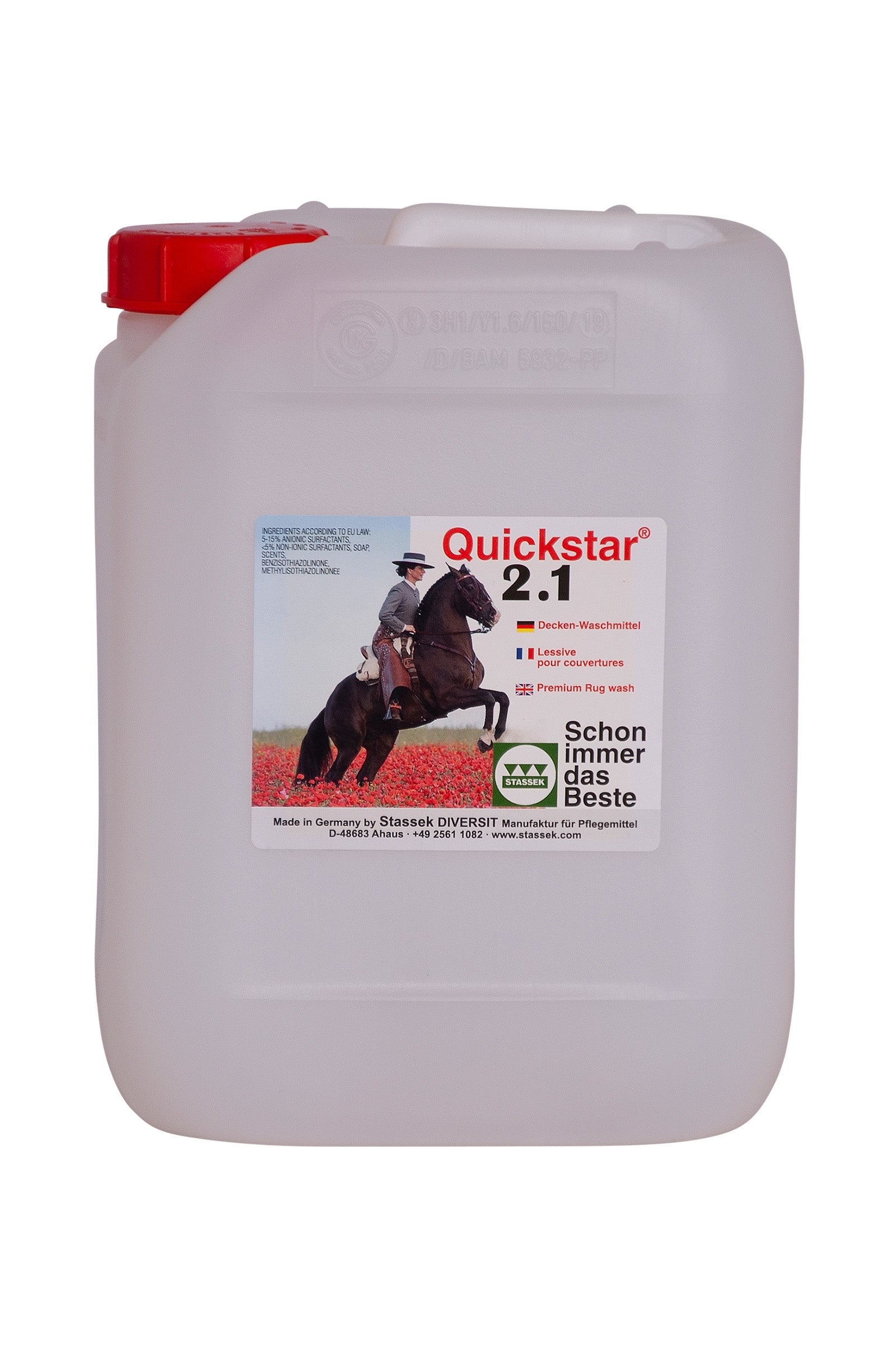 Stassek Quickstar 2.1 Premium Tvättmedel för täcken och sadelunderlägg, 2 liter Hälsovård