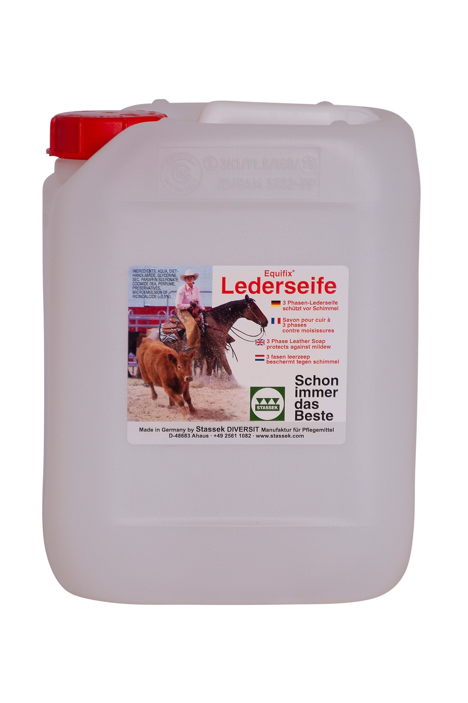 Stassek Equifix 3-phase Lädertvål, 5 liter Hälsovård