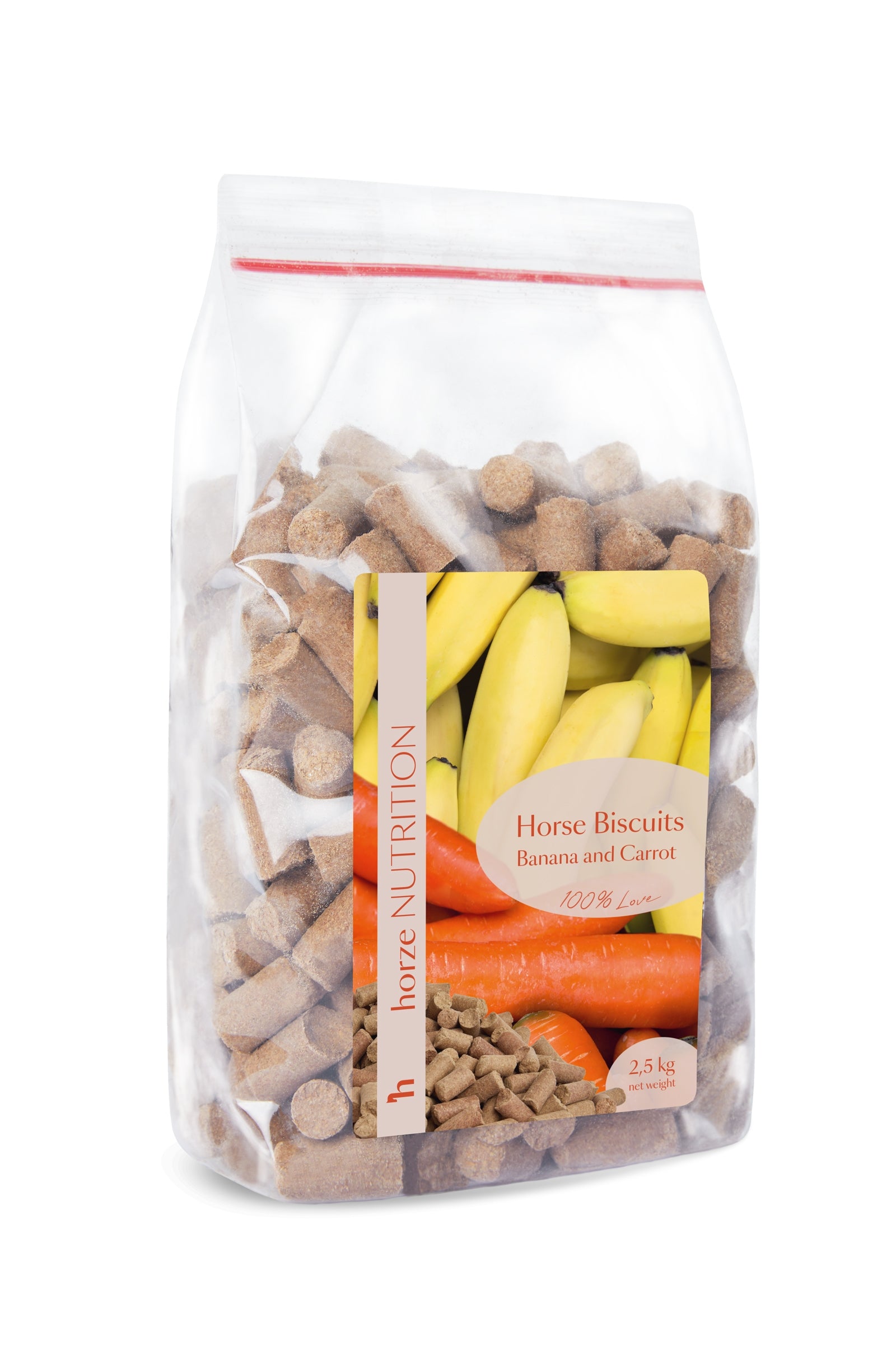 Horze Biscuits Banan & Morot, hästgodis 2,5 kg Horse Feed & Nutrition