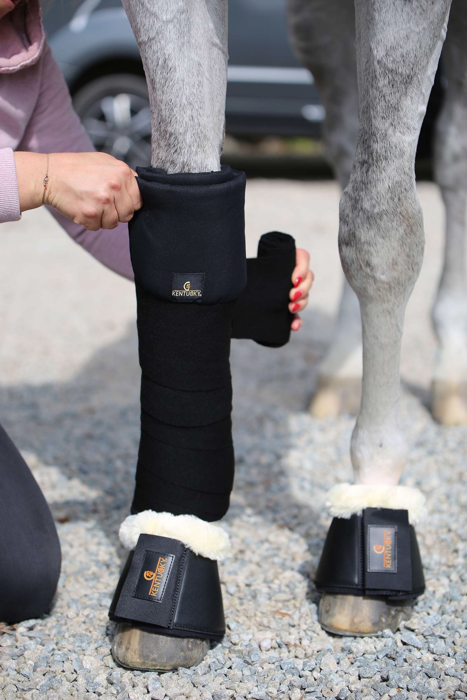 Kentucky Horsewear quiltade bandageunderlägg, 4 st Leg Protection & Hoof Protection for Horses