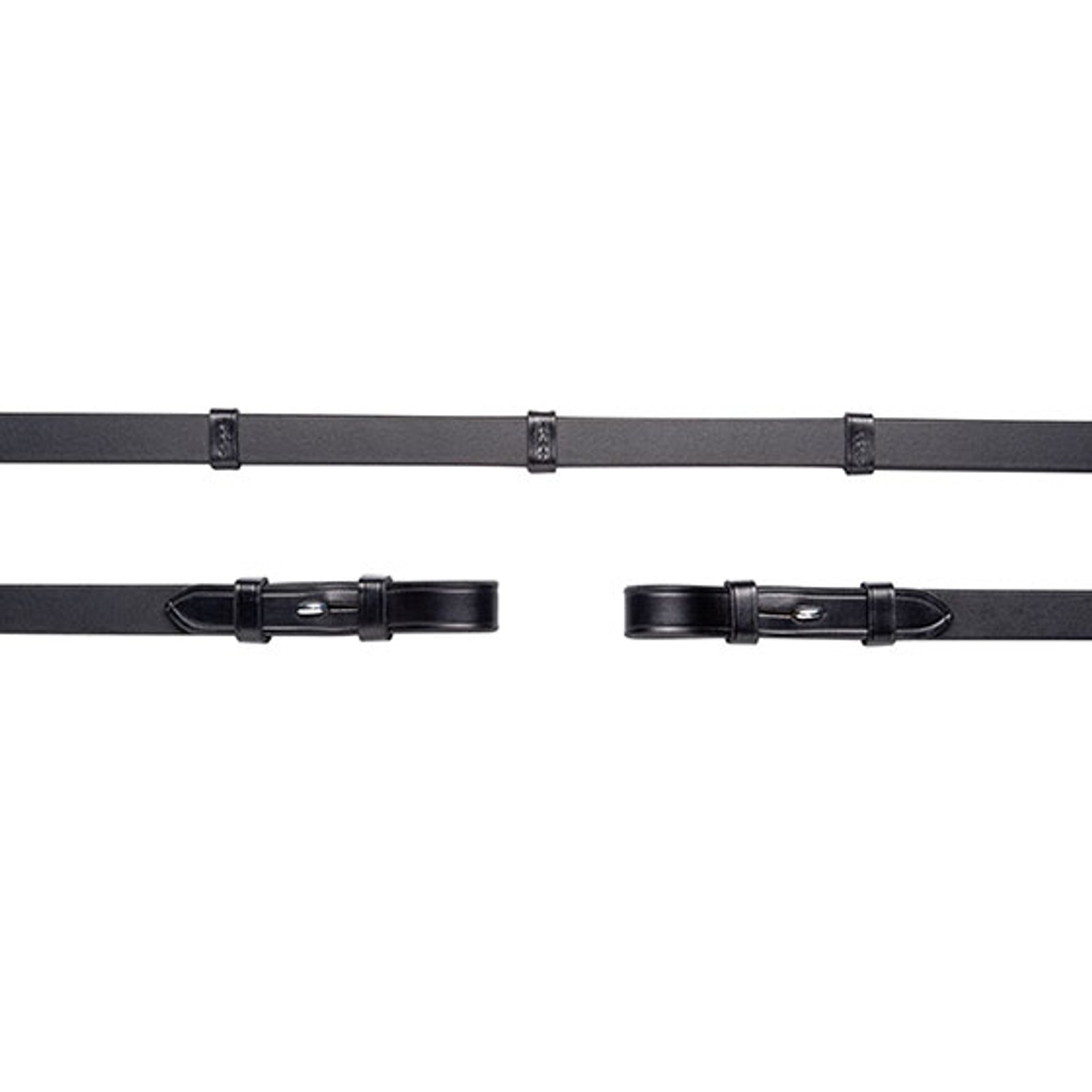 Schockemöhle Sports Leather reins,Hook&Stud,Stops, 16mm,5 stops,no martingal stop Bridles & Reins