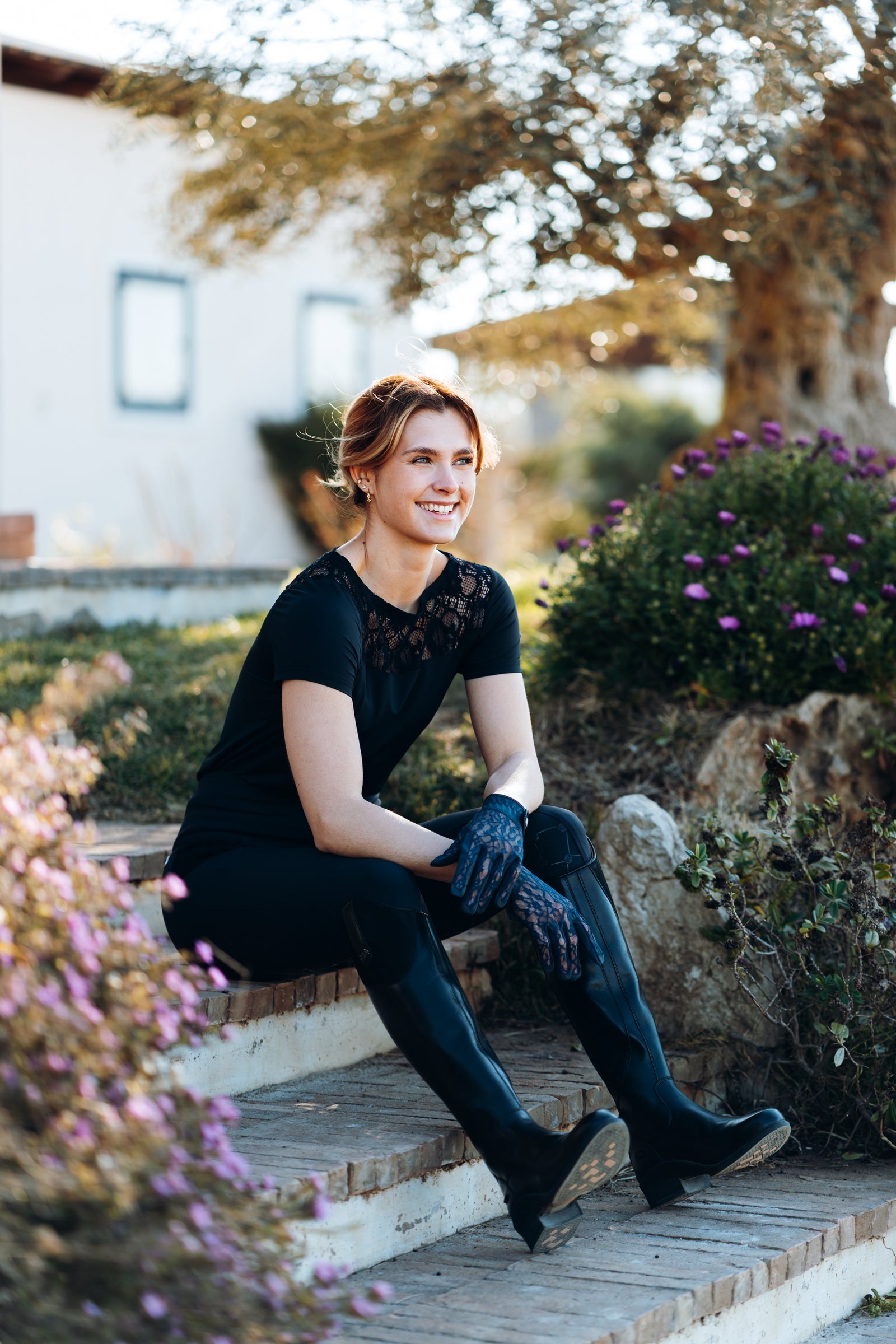 B Vertigo Women's Lace Riding Gloves Riding Gloves