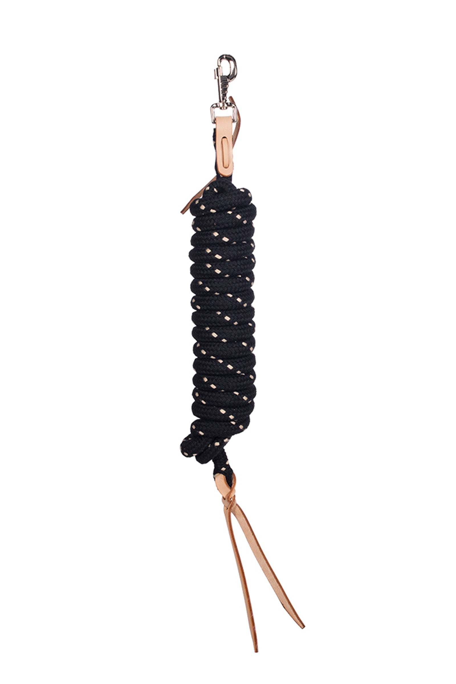 F.R.A. Freedom Riding Articles Jarn NH arbetslina 14 mm Profi läder med hake 4,2 m Träning & longering