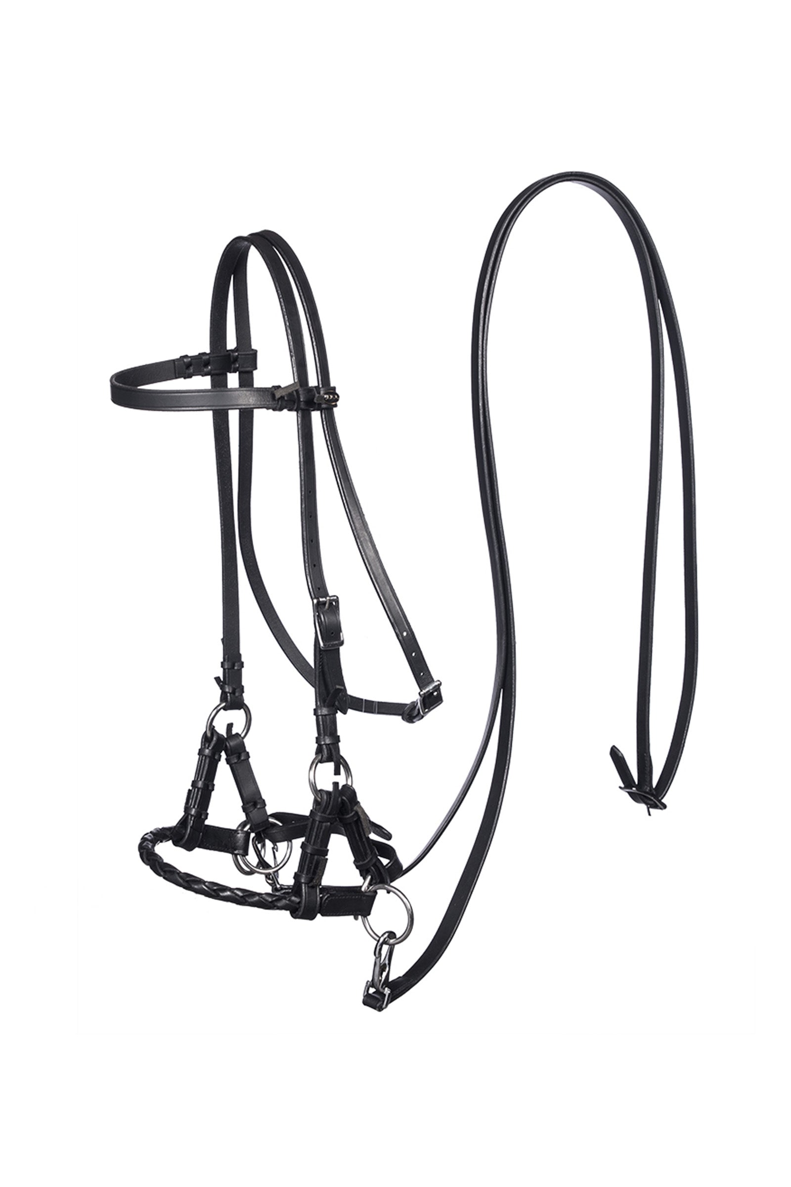 F.R.A. Freedom Riding Articles Pariba sidepull (System 3) vävd nosgrimma, med tyglar Träns & Tyglar