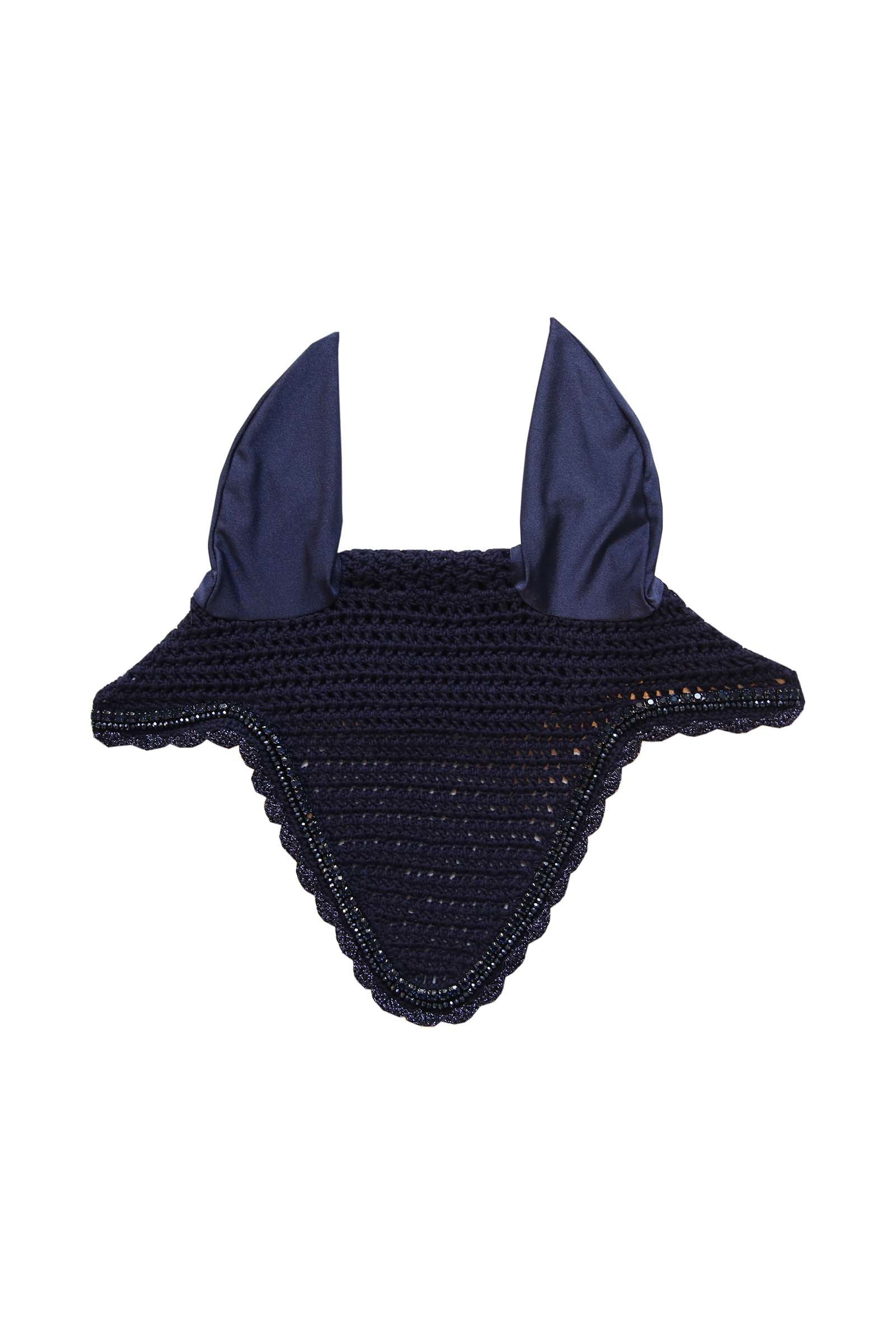 Kentucky Horsewear ljudisolerande ridhuva i lång modell med kristall & pärla Schabrak