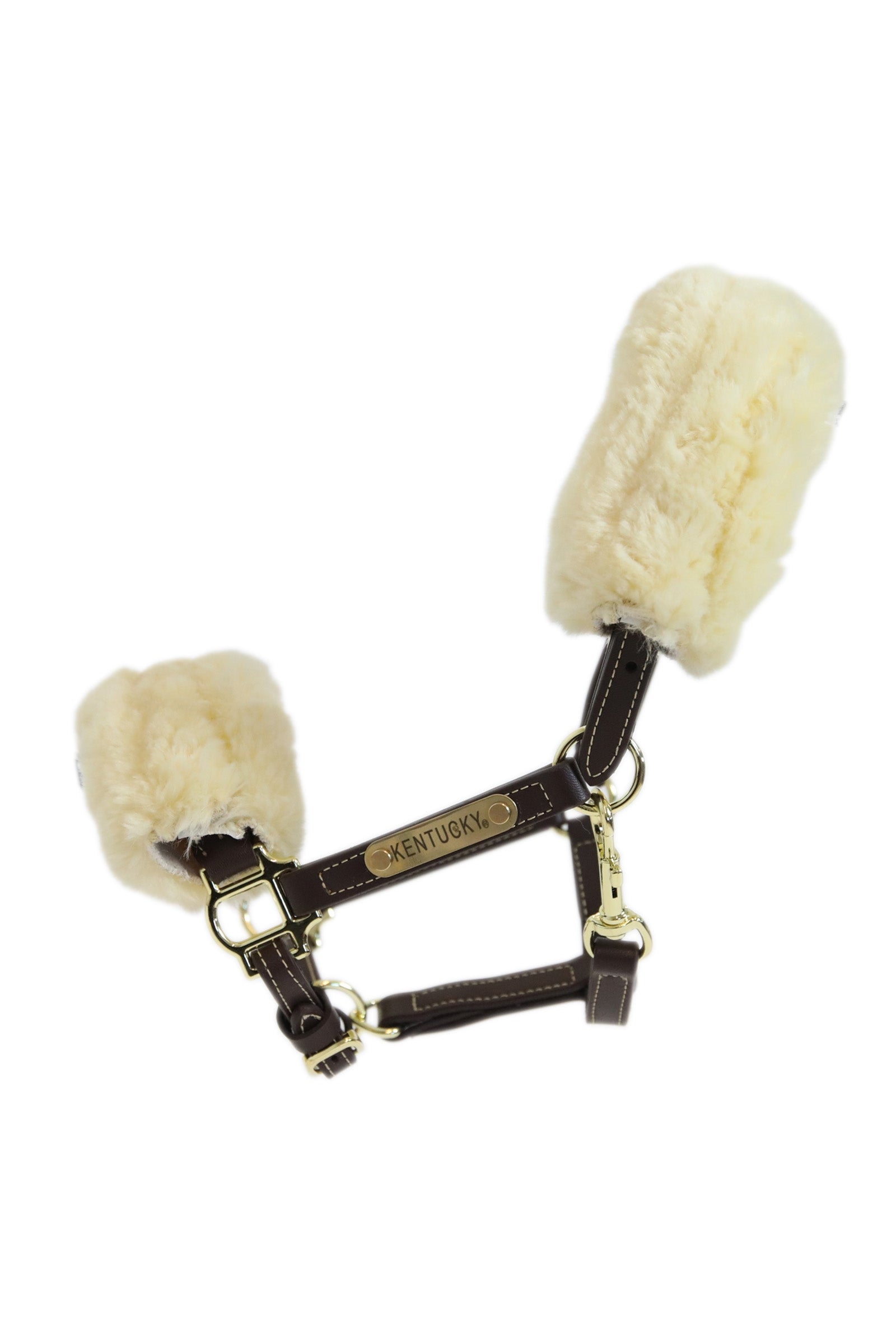 Kentucky Horsewear lädergrimma med fårskinn Grimma & grimskaft