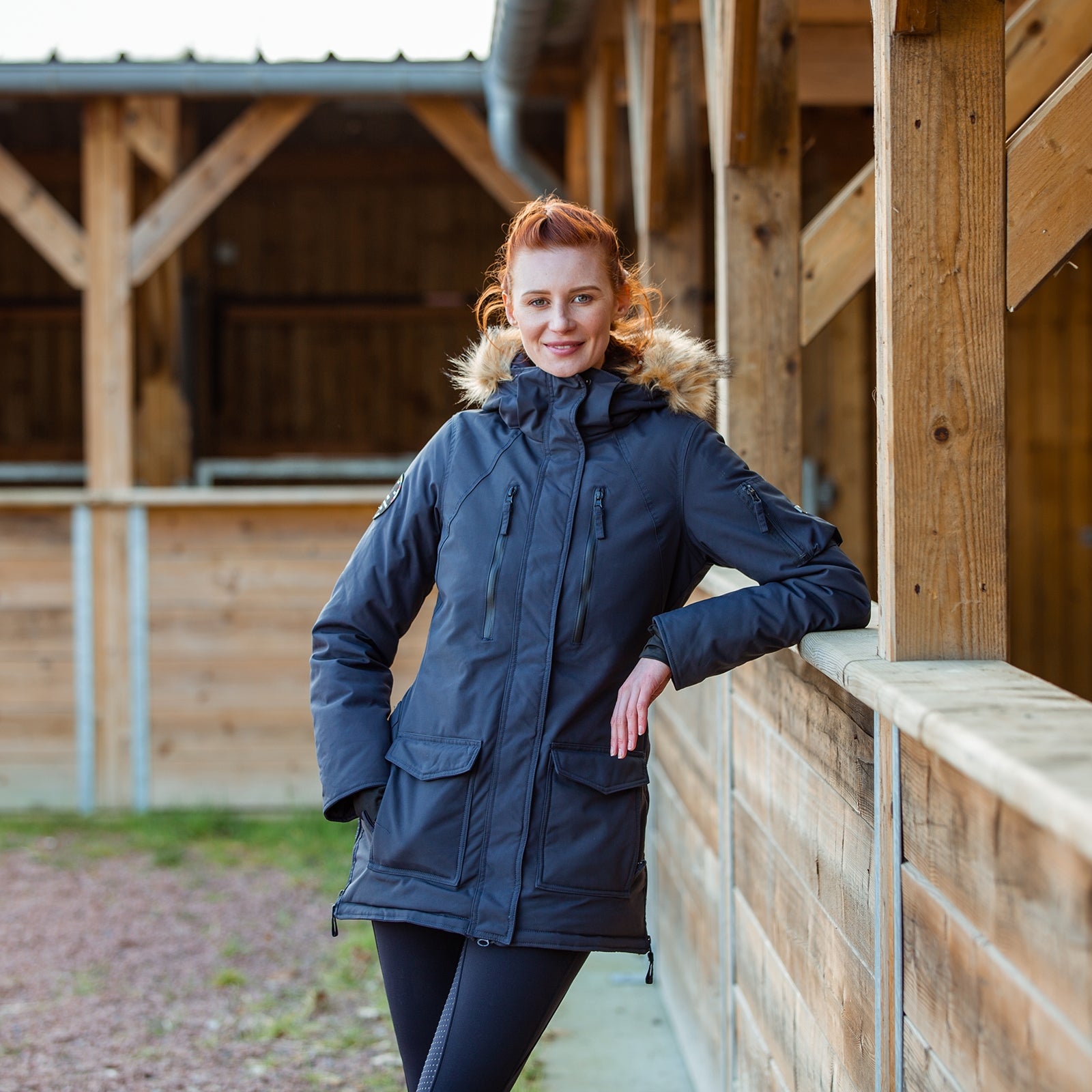 Horze Brooke Women's Long Parka Riding Jacket Women’s Riding Clothing