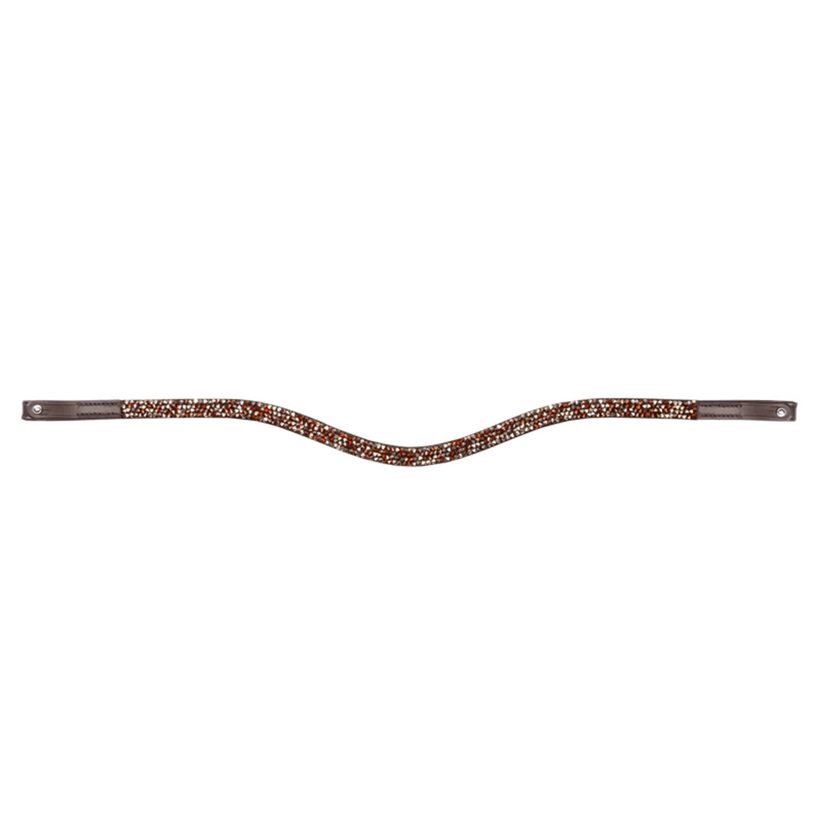 Kavalkade Button Coffee Browband Träns & Tyglar