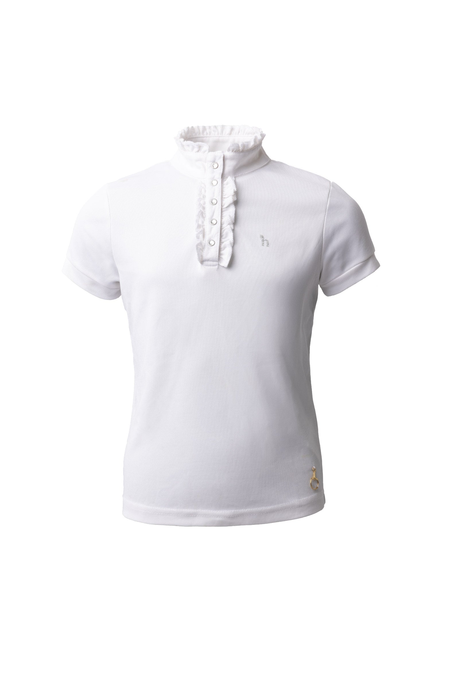 Horze Christel volang tävlings skjorta med kort ärm för barn Barnridkläder