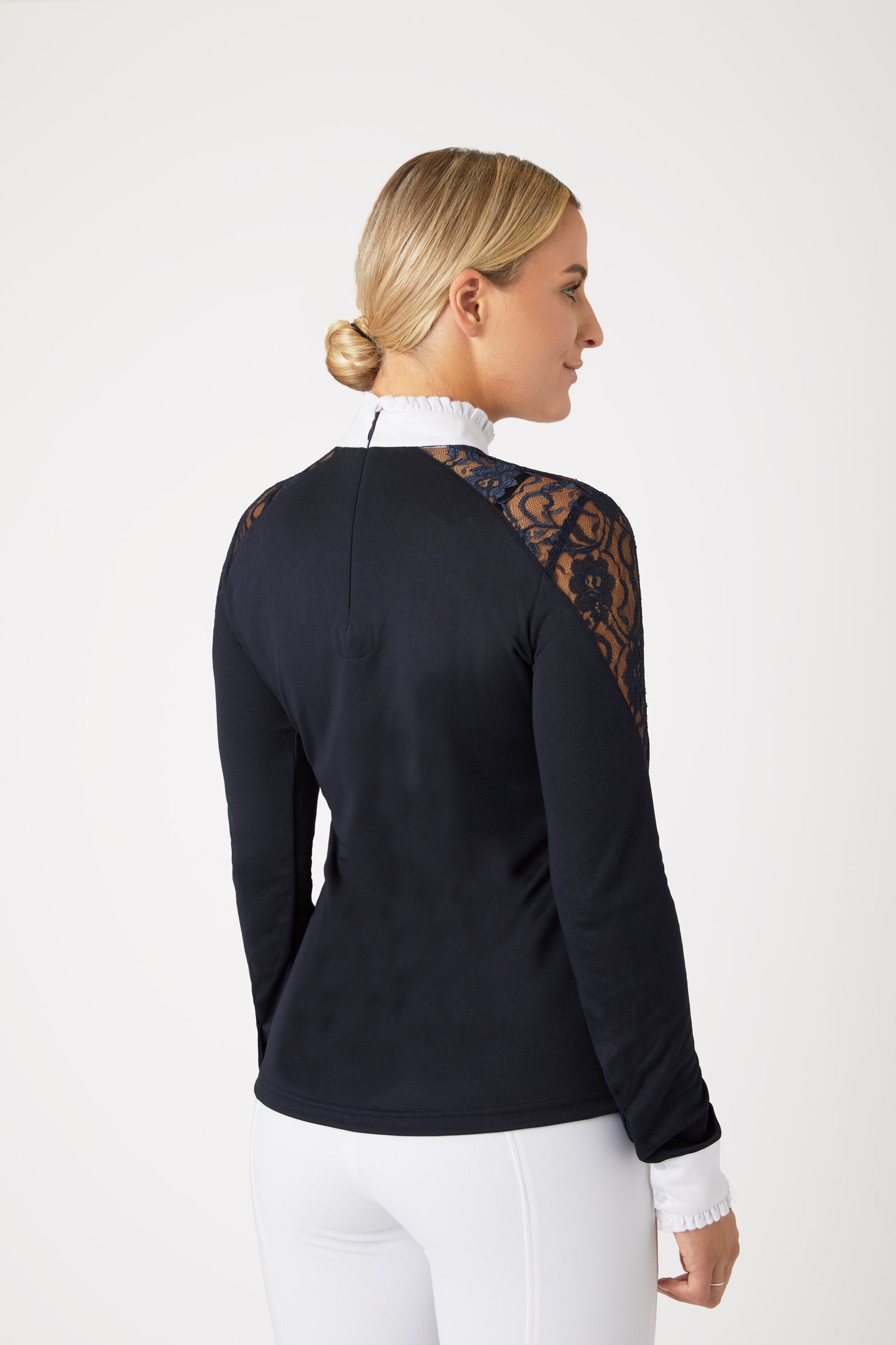 Horze Sylvie Women's Long Sleeve Lace Show Shirt Women’s Riding Clothing