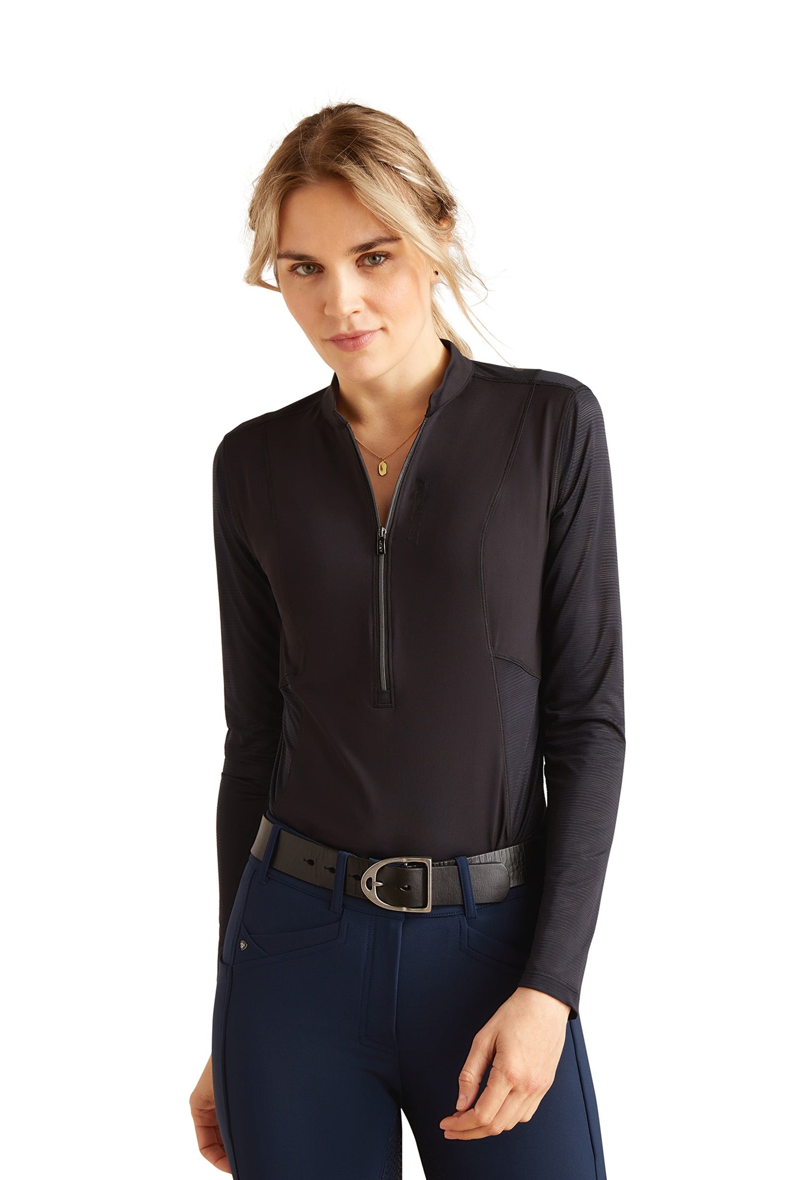 Ariat Breathe långärmad dam-funktionsshirt med 1/4 dragkedja Damridkläder