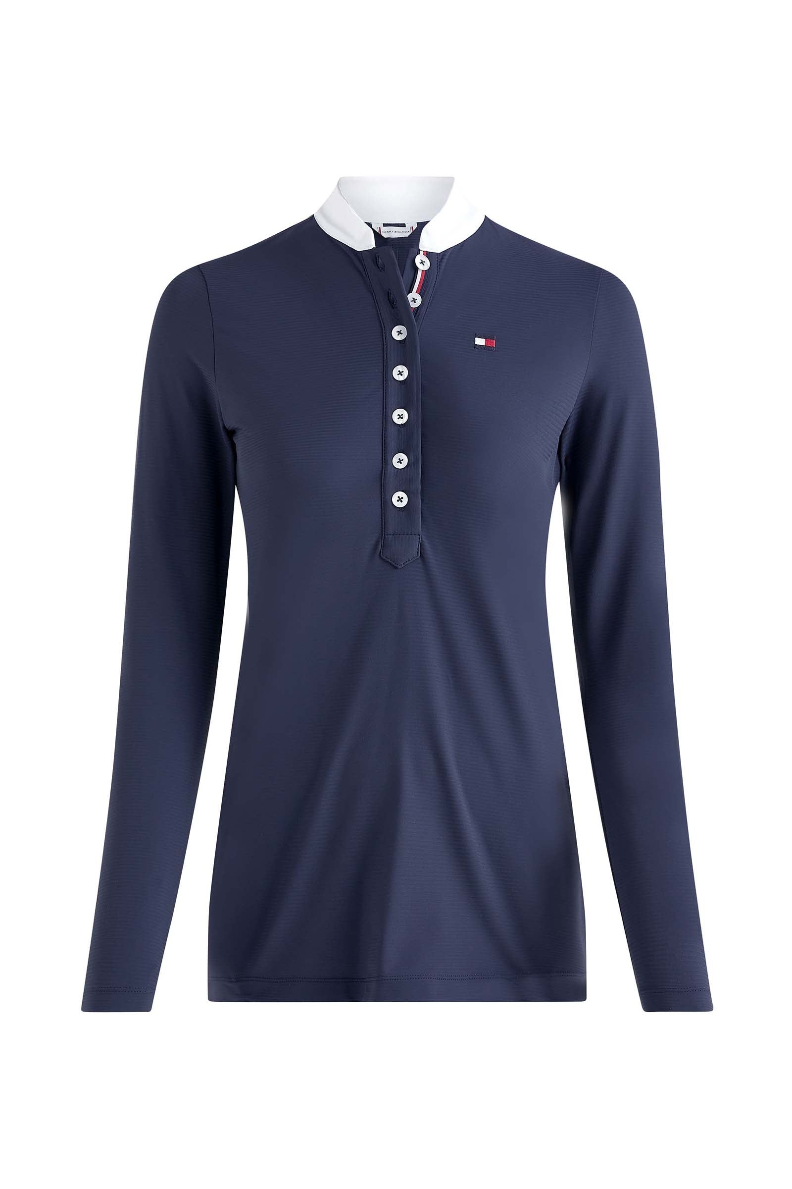 Tommy Hilfiger Equestrian långärmad tävlingstopp för dam Damridkläder
