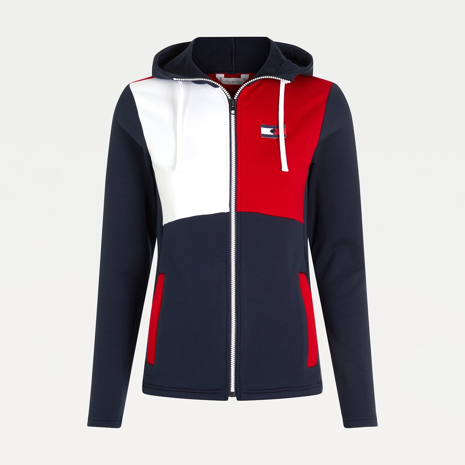 Tommy Hilfiger Equestrian Color Block träningsjacka för dam Damridkläder