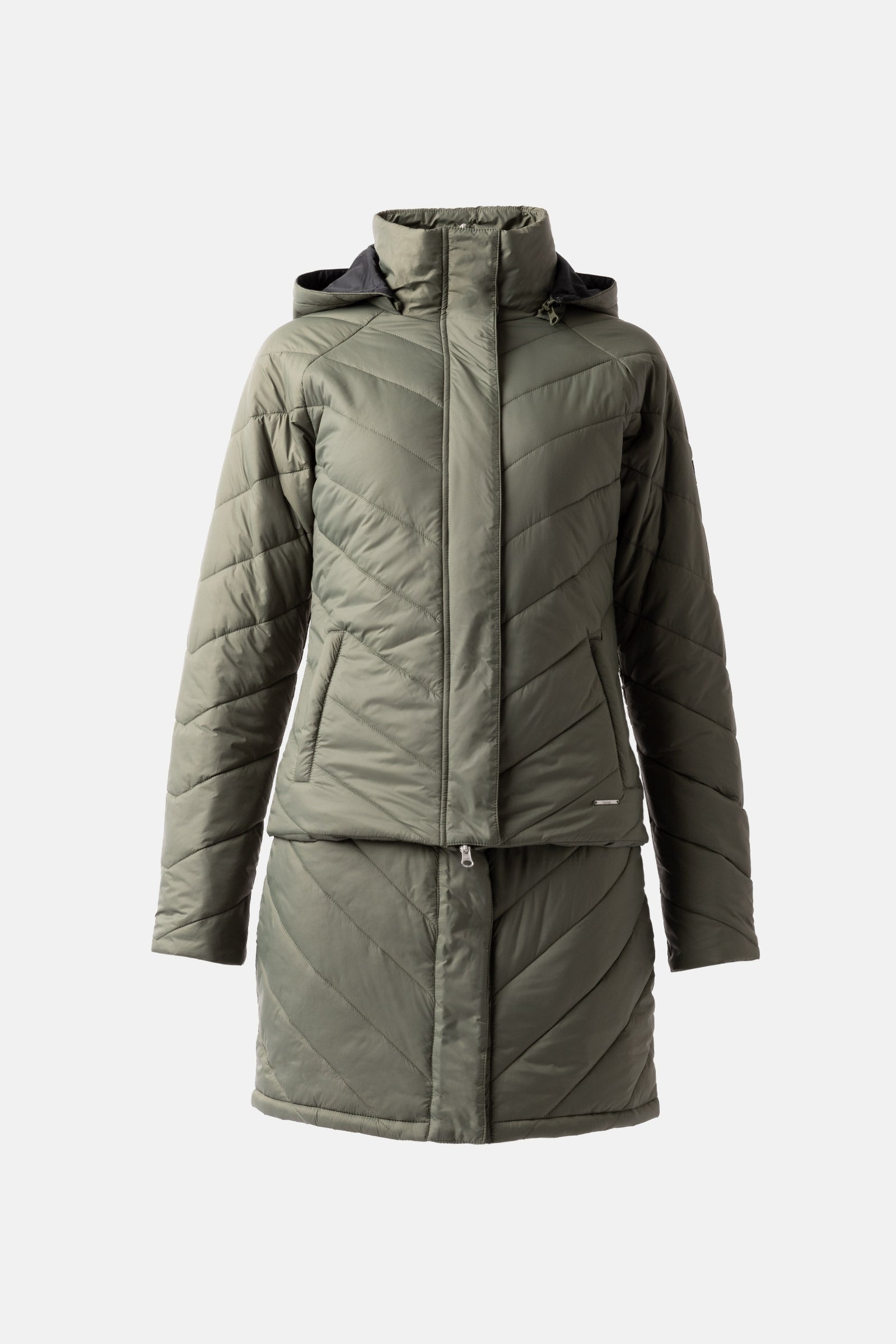 Horze Aurora Padded Parka Riding Riding Jacket with Removable Skirt Women’s Riding Clothing