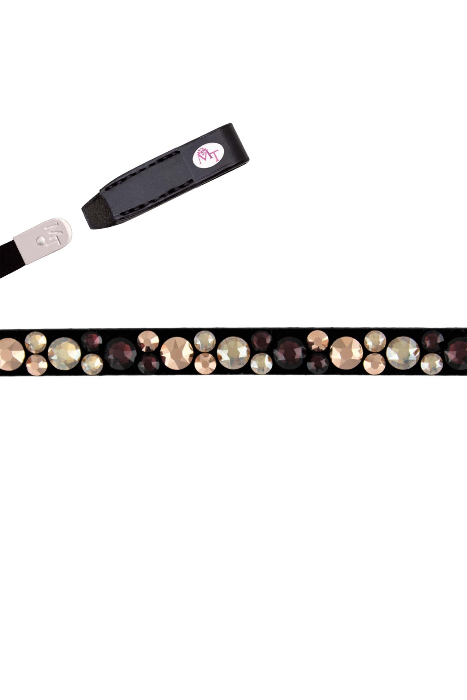 MagicTack Magic Tack Crystal Merlot Gold Bling klassiskt pannband Träns & Tyglar
