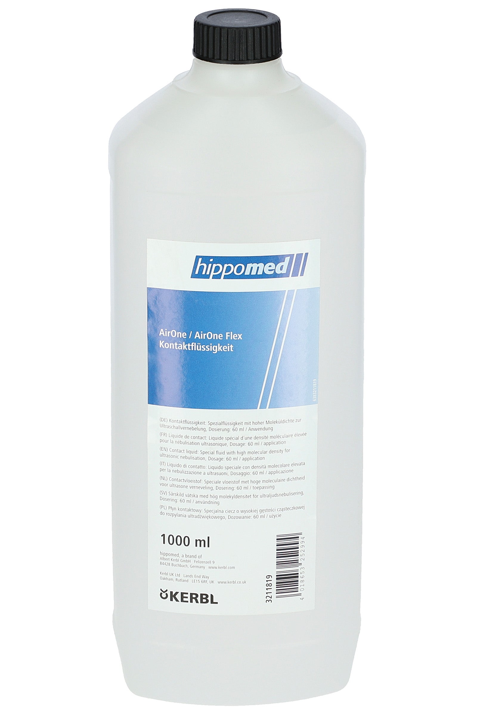 Hippomed kontaktvätska för AirOne inhalator, 1 000 ml Horse Feed & Nutrition