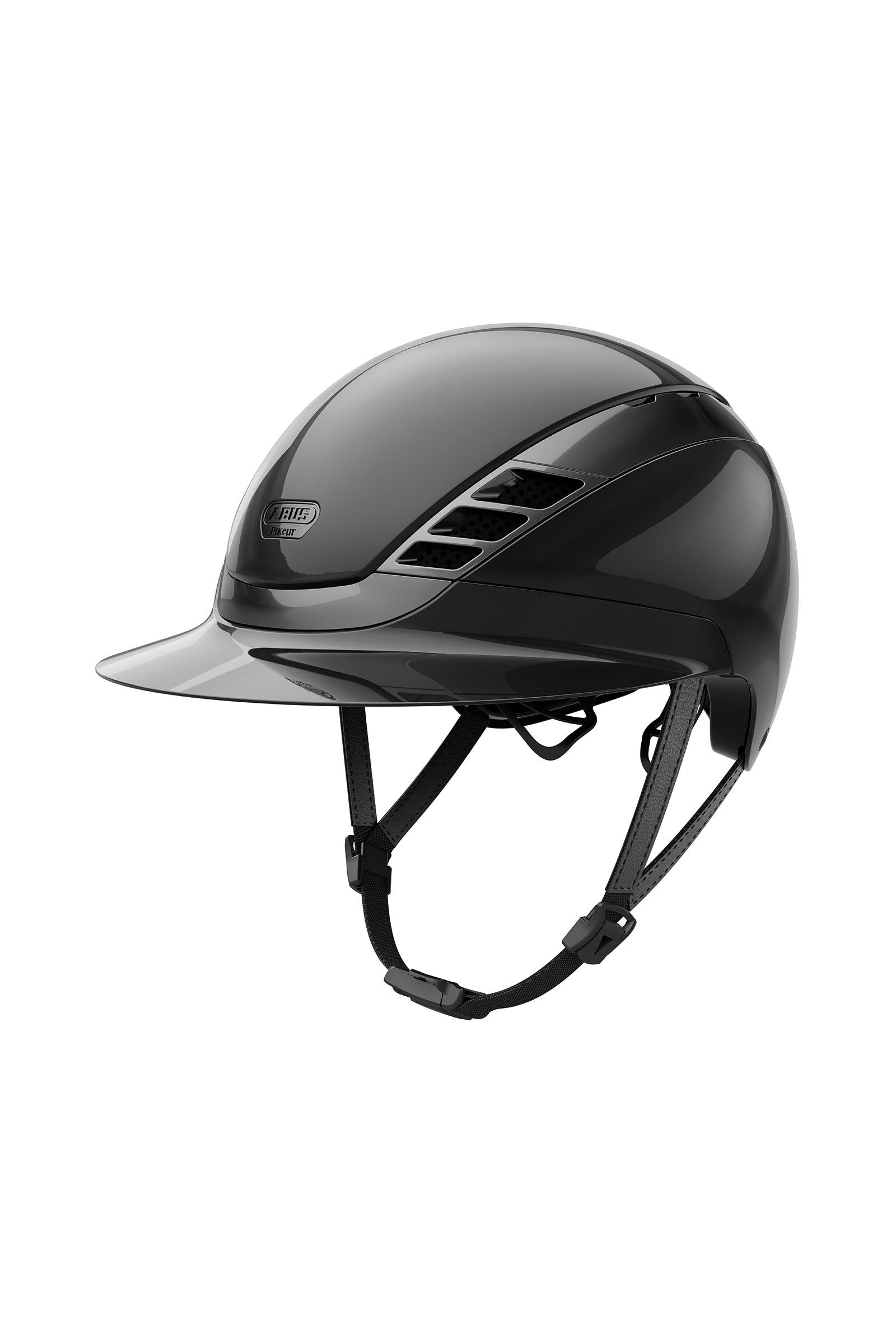Abus Pikeur AirLuxe Chrome ridhjälm med långt visir Ridhjälmar & Säkerhetsvästar