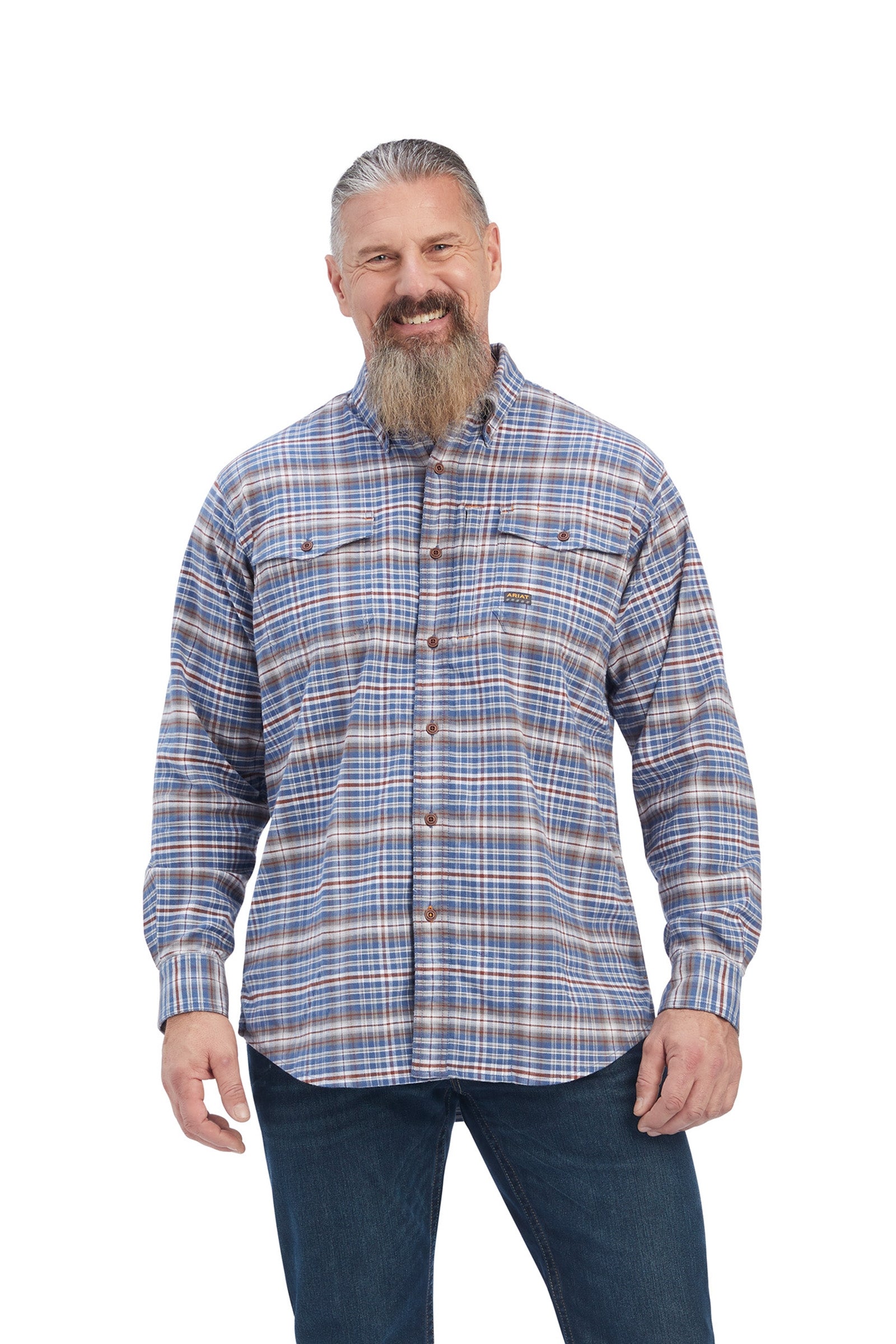 Ariat Rebar flanell DuraStretch arbetsskjorta Herridkläder