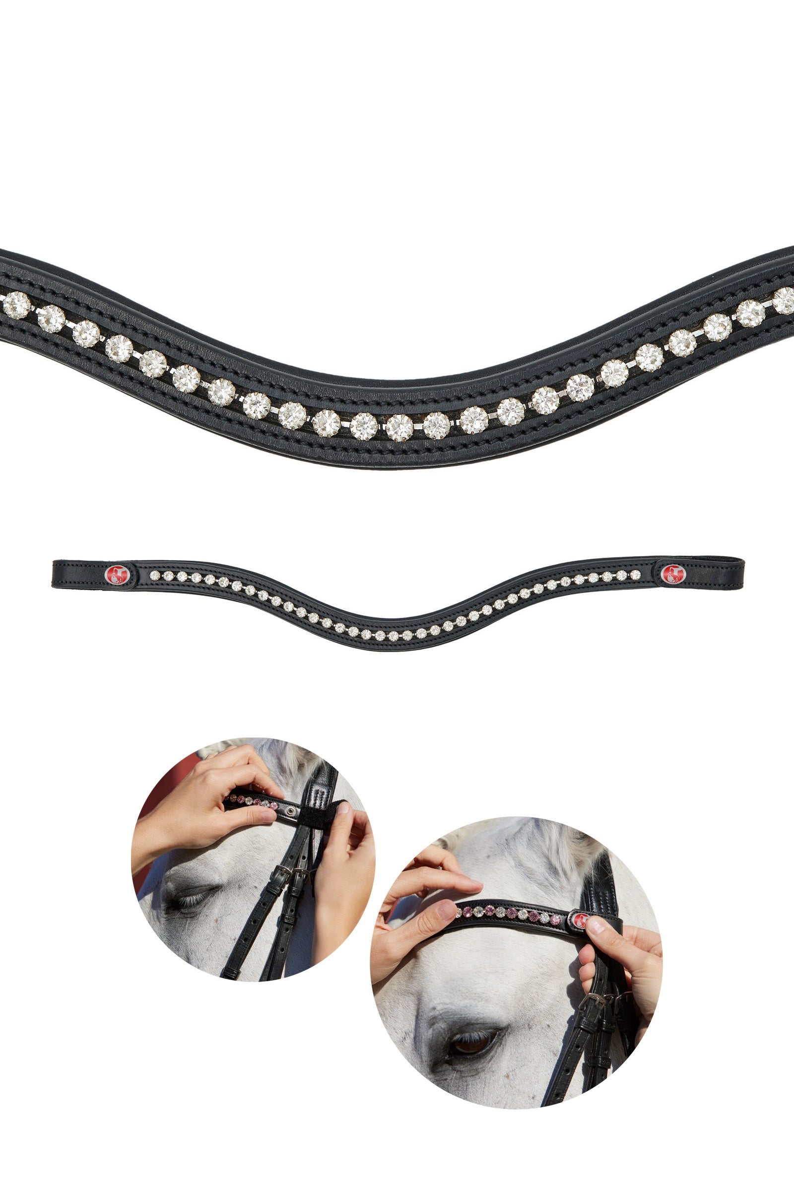 Kieffer FlexiLoop® Crystal Browband Träns & Tyglar