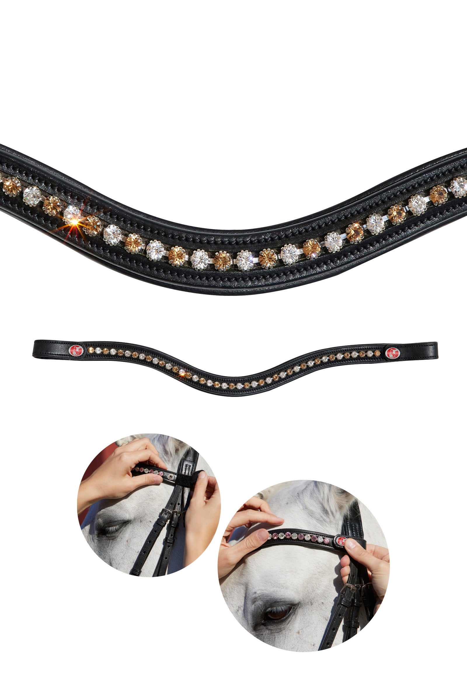 Kieffer FlexiLoop® Crystal Browband Träns & Tyglar
