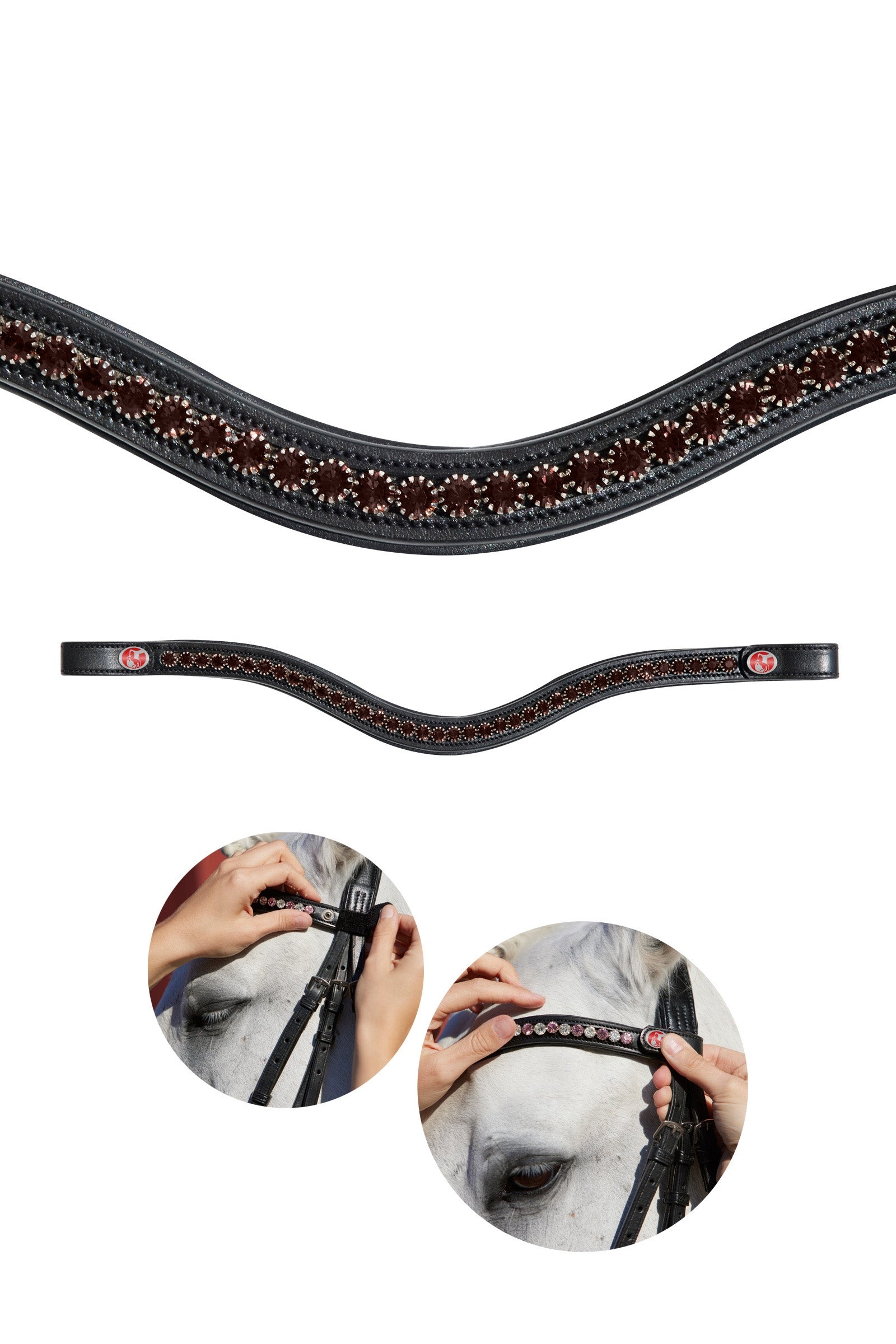 Kieffer FlexiLoop® Crystal Browband Träns & Tyglar