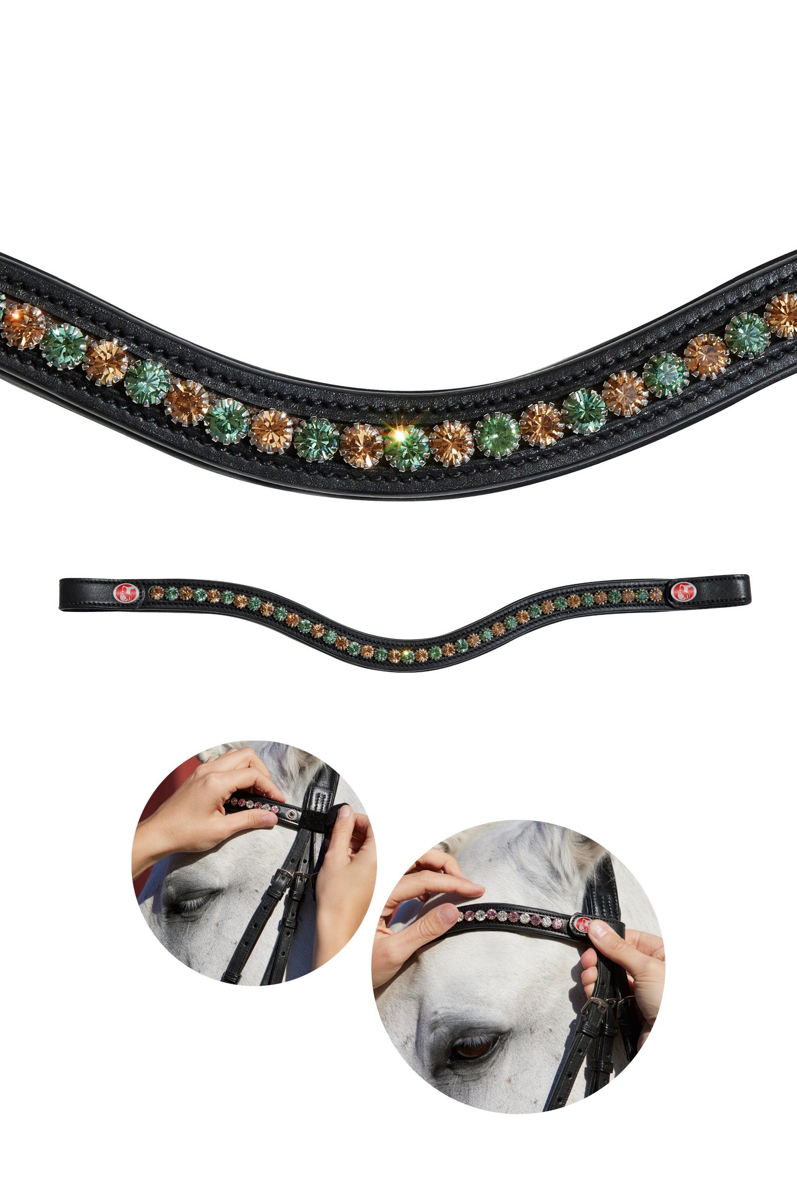 Kieffer FlexiLoop® Crystal Browband Träns & Tyglar
