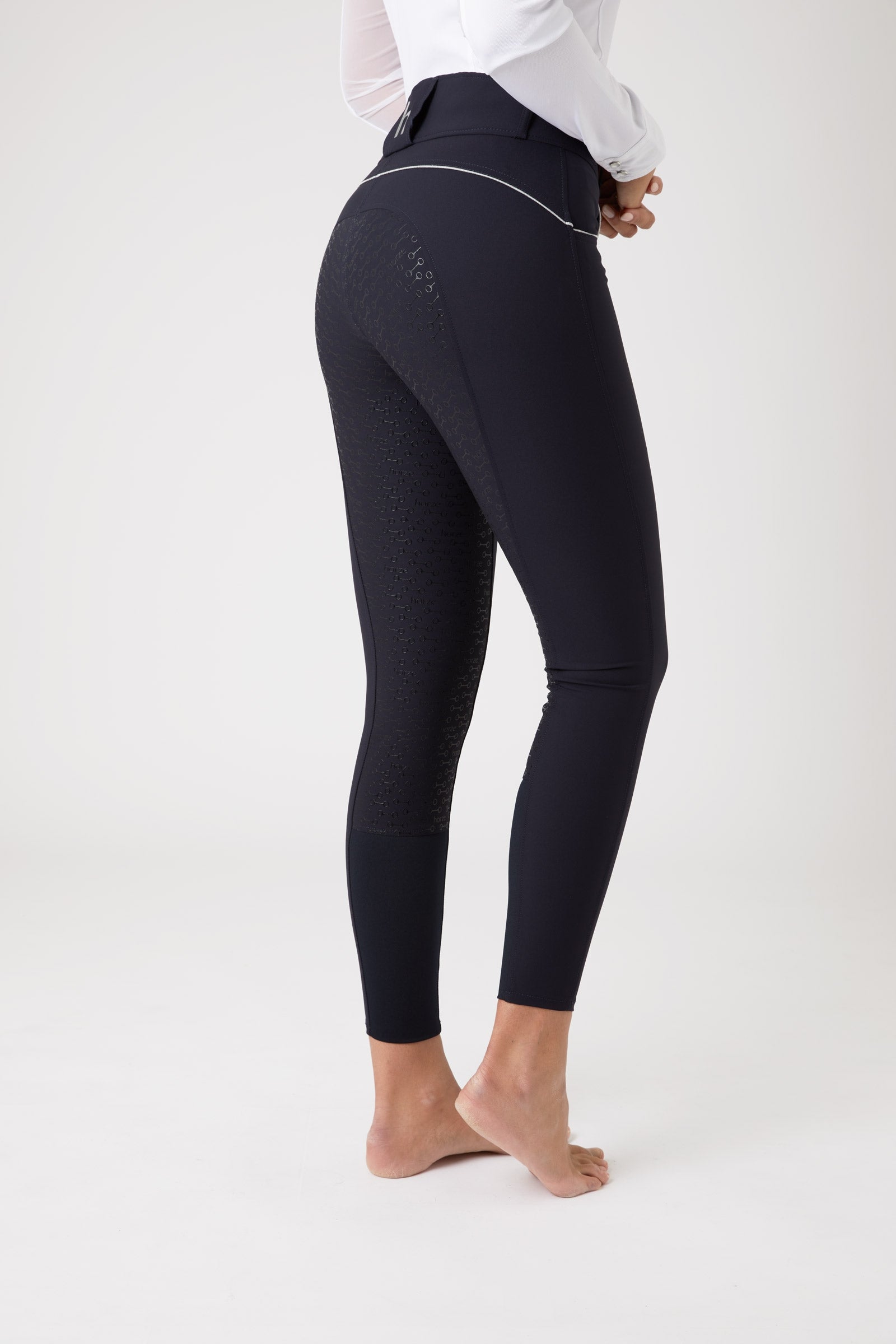 Horze Aubrey ridbyxor med hög midja och helskoning i silikon för dam Womens Breeches