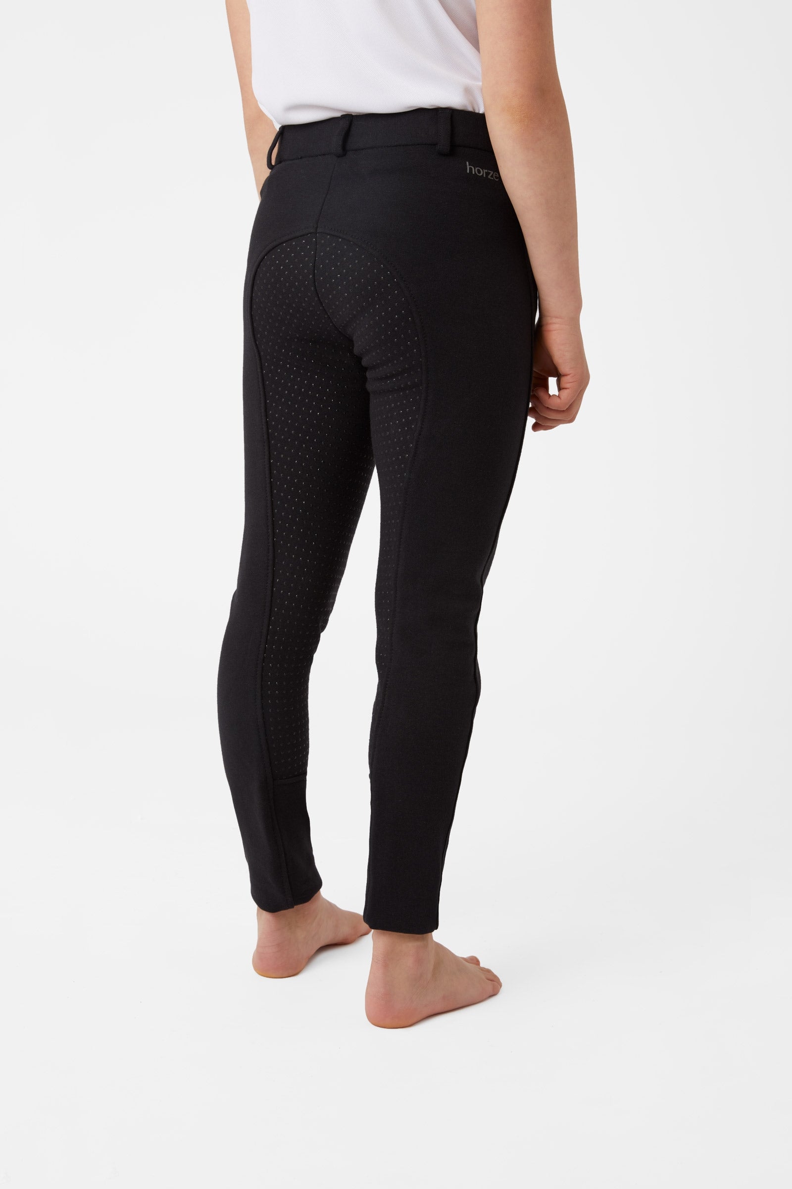 Horze Active silikonhelskodda ridbyxor Grip, barn Barnridkläder