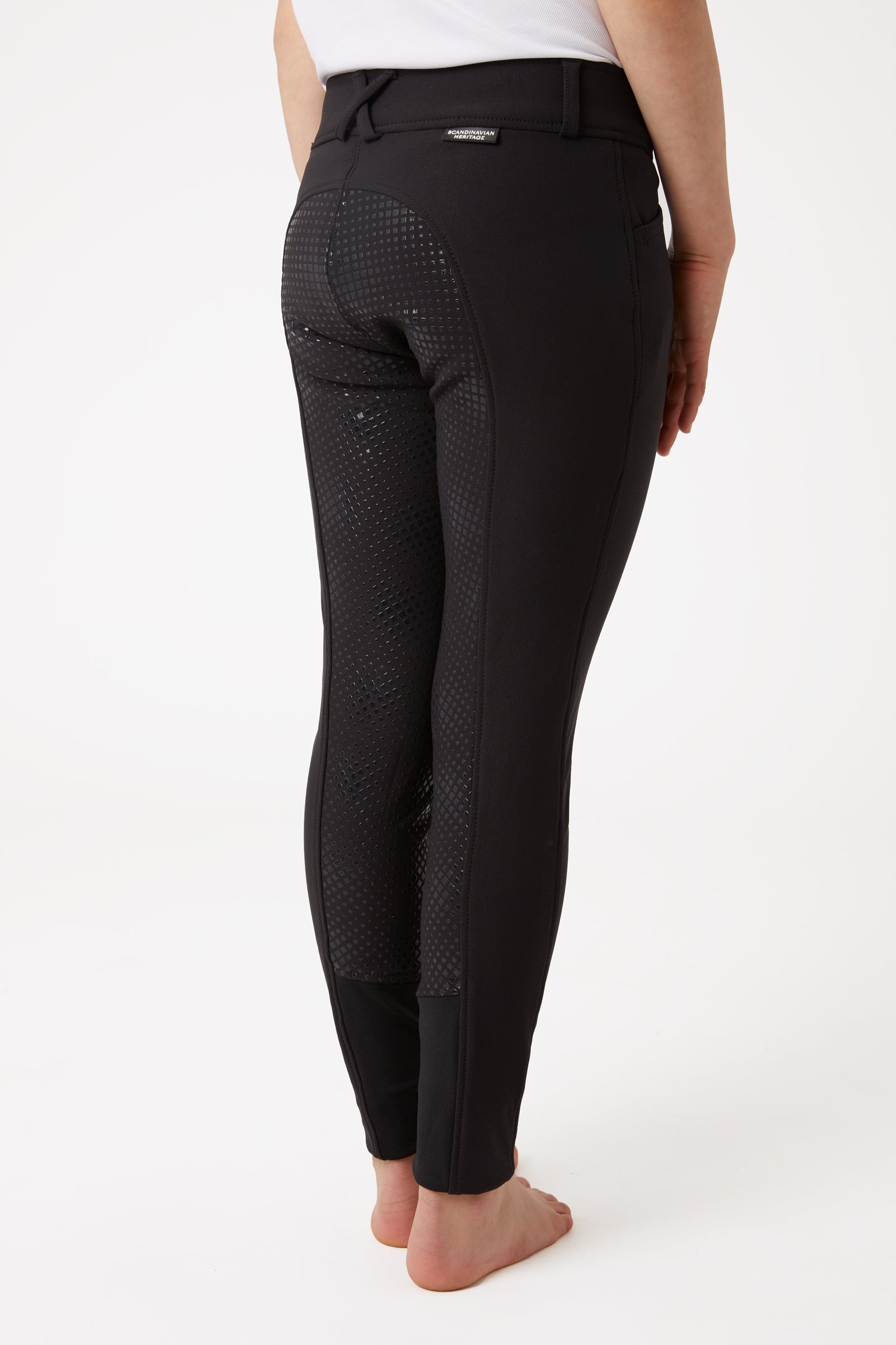 Horze Grand Prix helskodda ridbyxor med silikongrepp för barn, UPF 50+ Barnridkläder