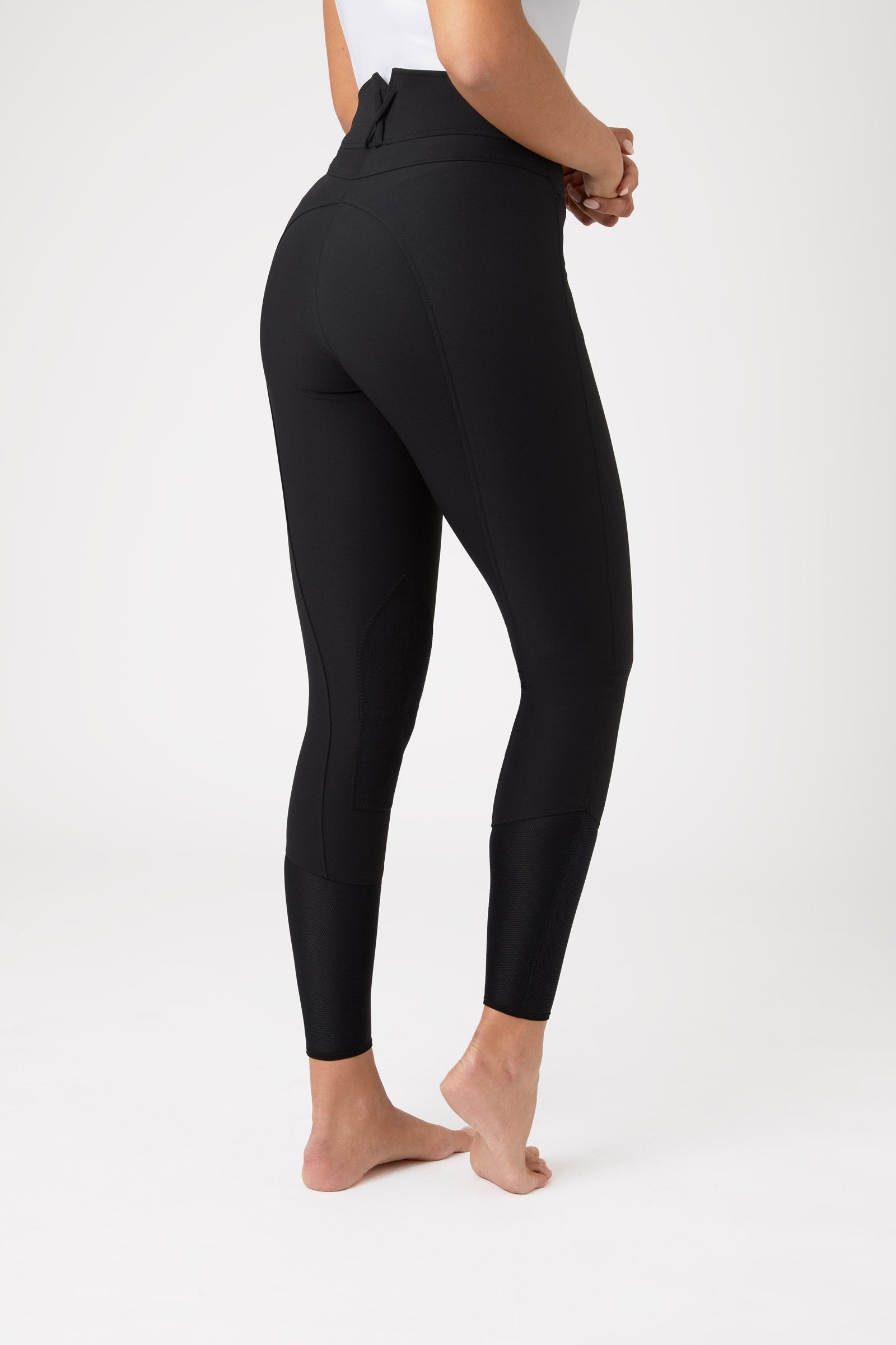 Horze Angelina lätta läderknäskodda damridbyxor med stretch Womens Breeches