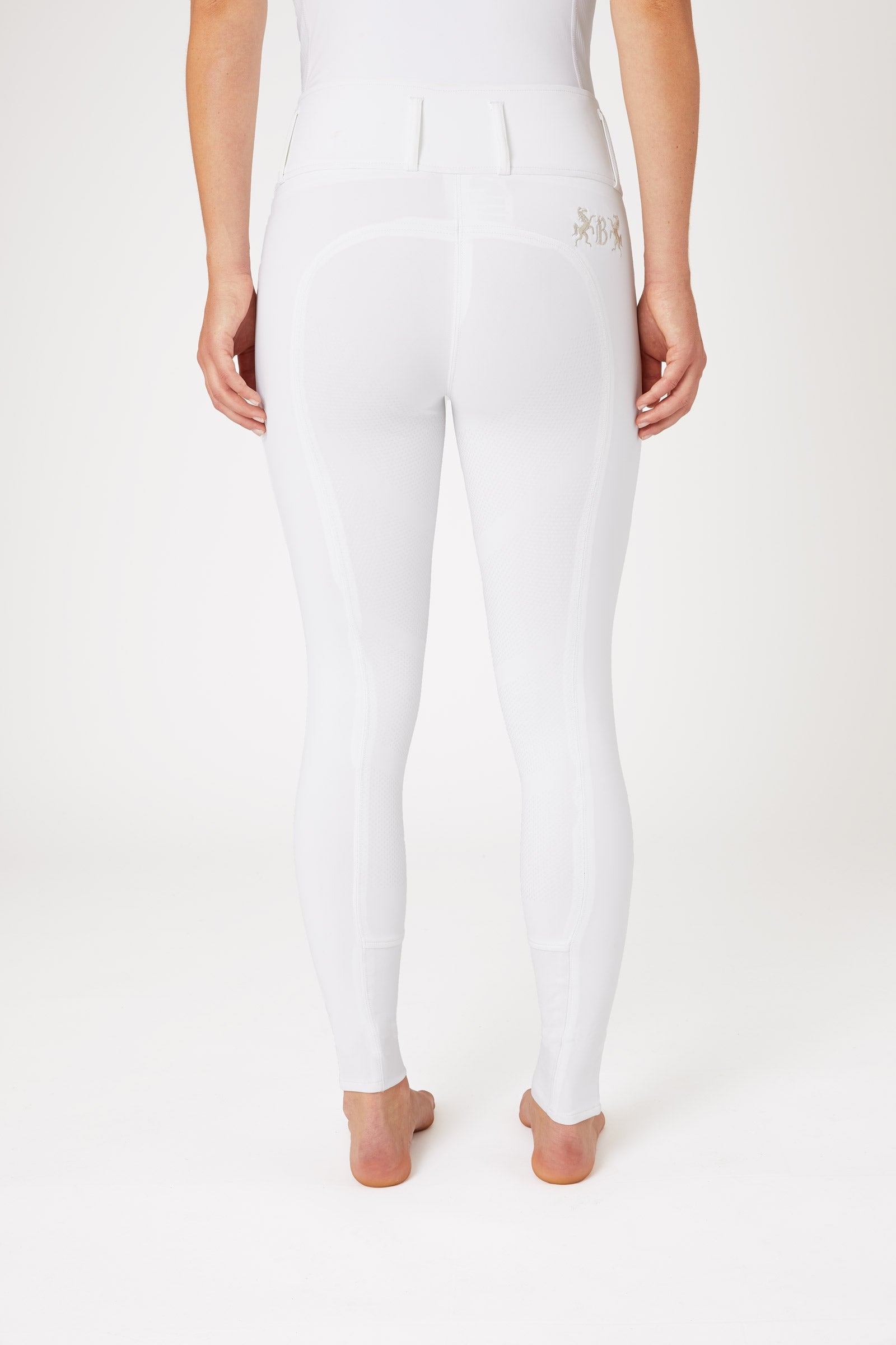 B Vertigo Women's Meghan High Waist Full Seat Breeches UPF 50+ Womens Breeches