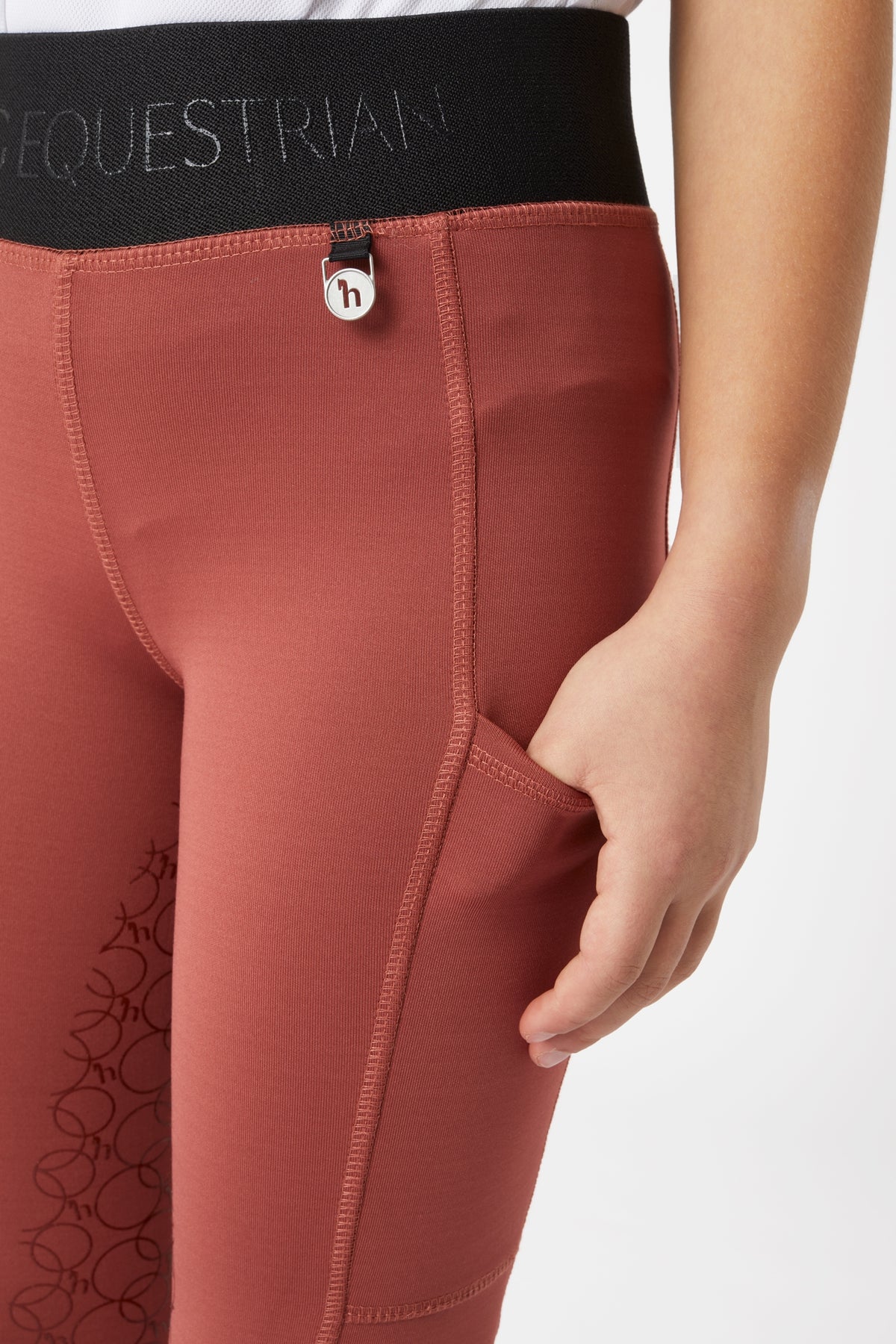 Leighton Teens ridtights med helskodd i silikon och varmt foder Roan R ...