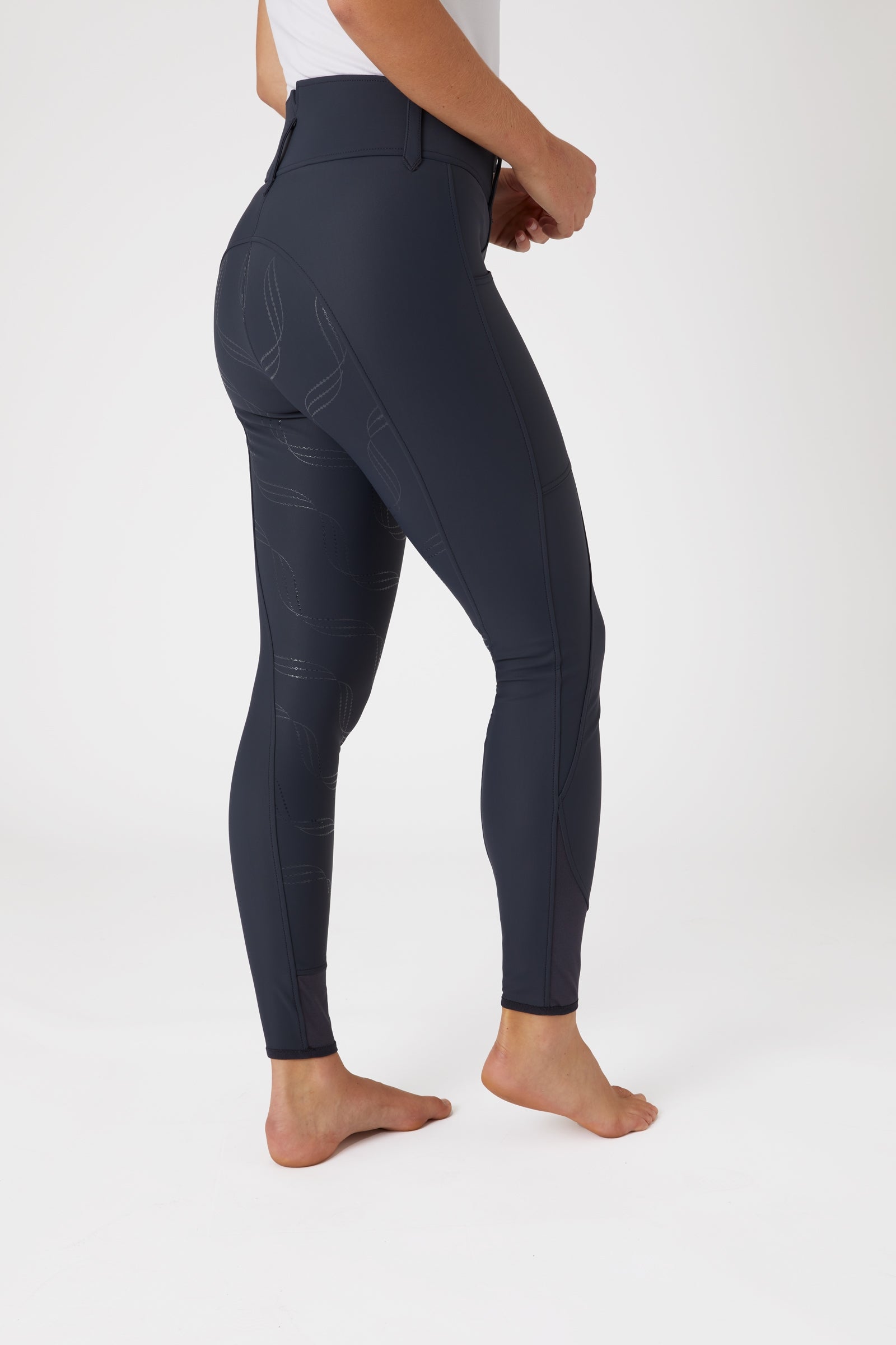 Horze Indira ridbyxor med helskodd och hög midja för dam Womens Breeches