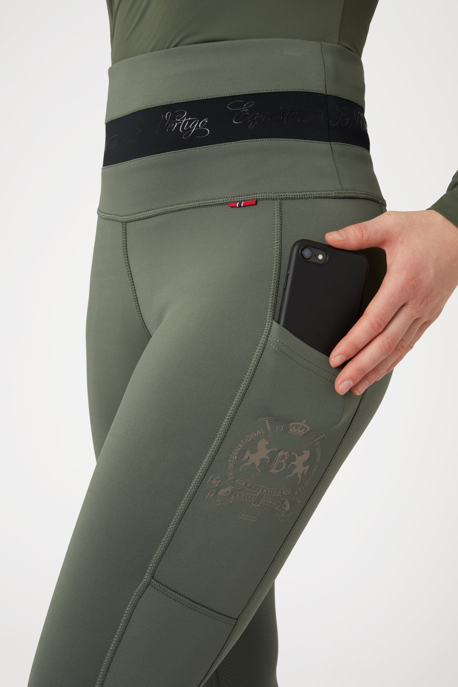 B Vertigo Caitlin Women's Full Seat Riding Tights with High Waist Womens Breeches