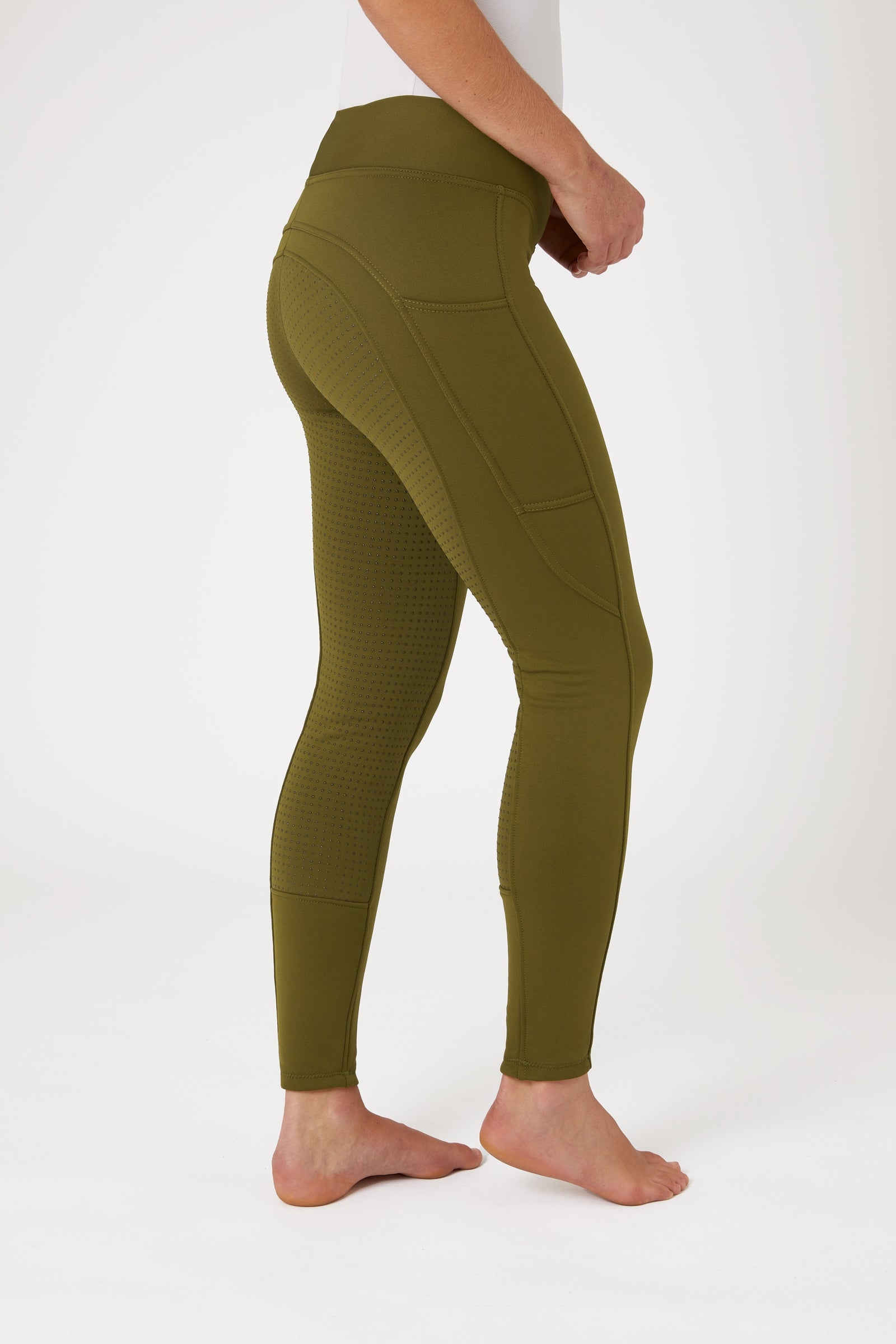 Horze Active vinterridtights med helskodd och telefonficka för dam Womens Breeches
