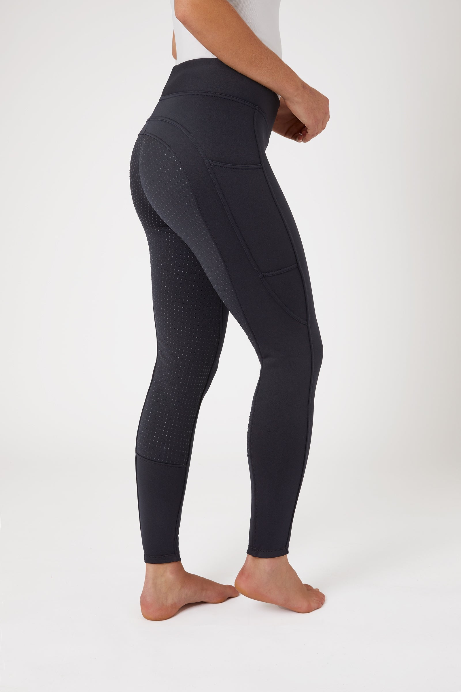 Horze Active vinterridtights med helskodd och telefonficka för dam Womens Breeches