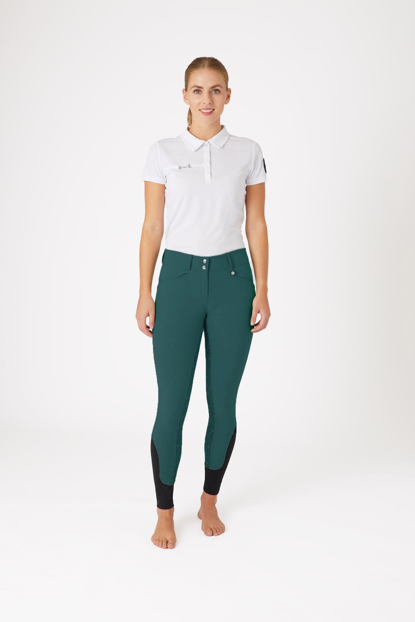 Horze Women's High Waist Breeches with Silicone Full Grip Womens Breeches