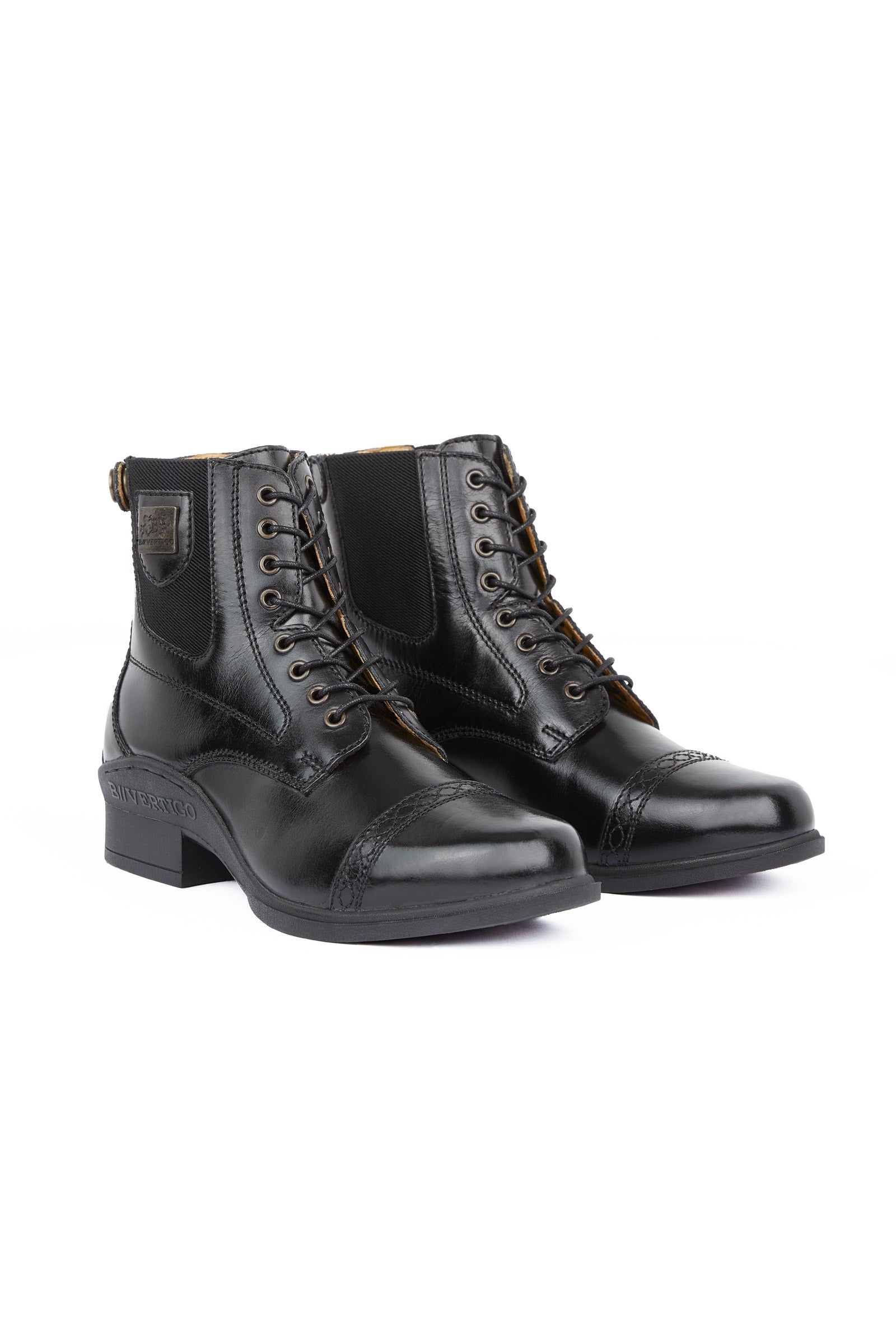 B Vertigo Jupiter jodhpur skor med snörning fram i läder för dam Stövlar & Chaps